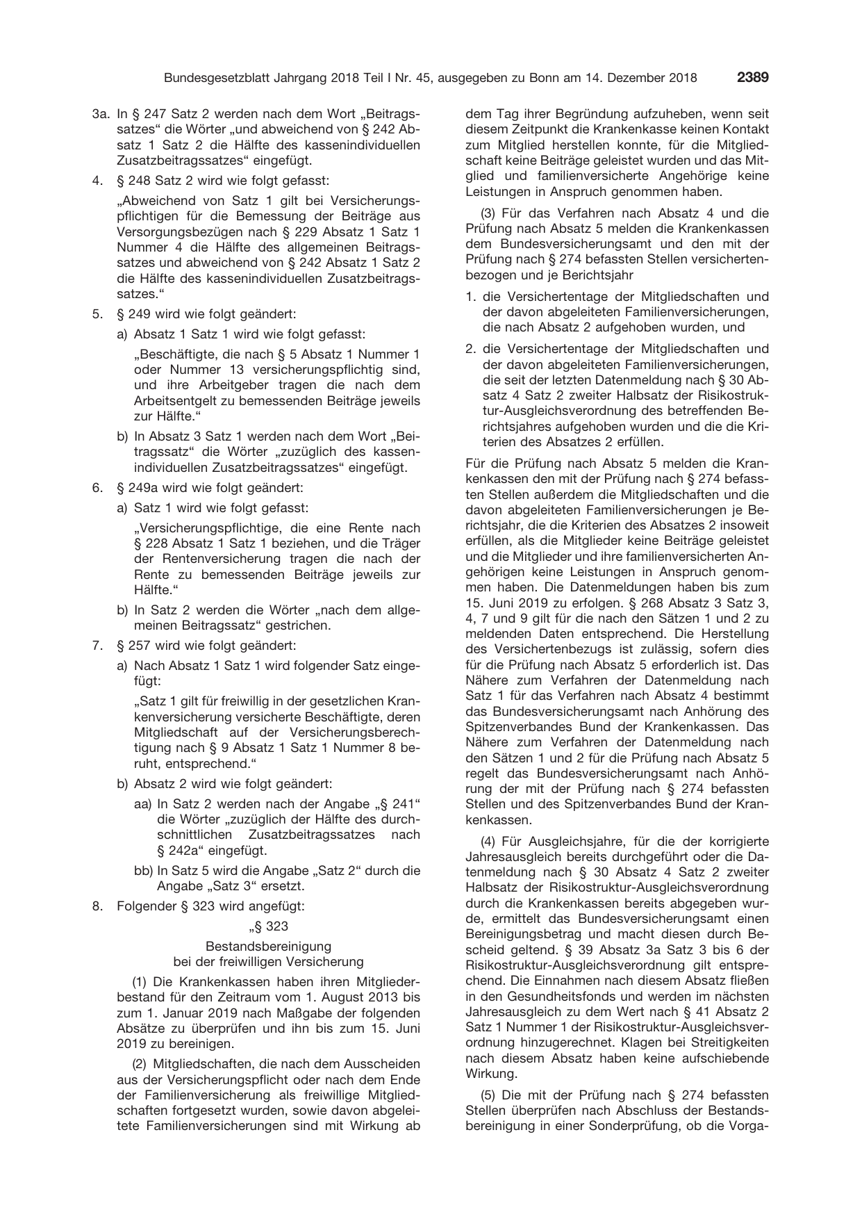 BGBl. 2018, Seite 2389 — Originalseite als Abbildung