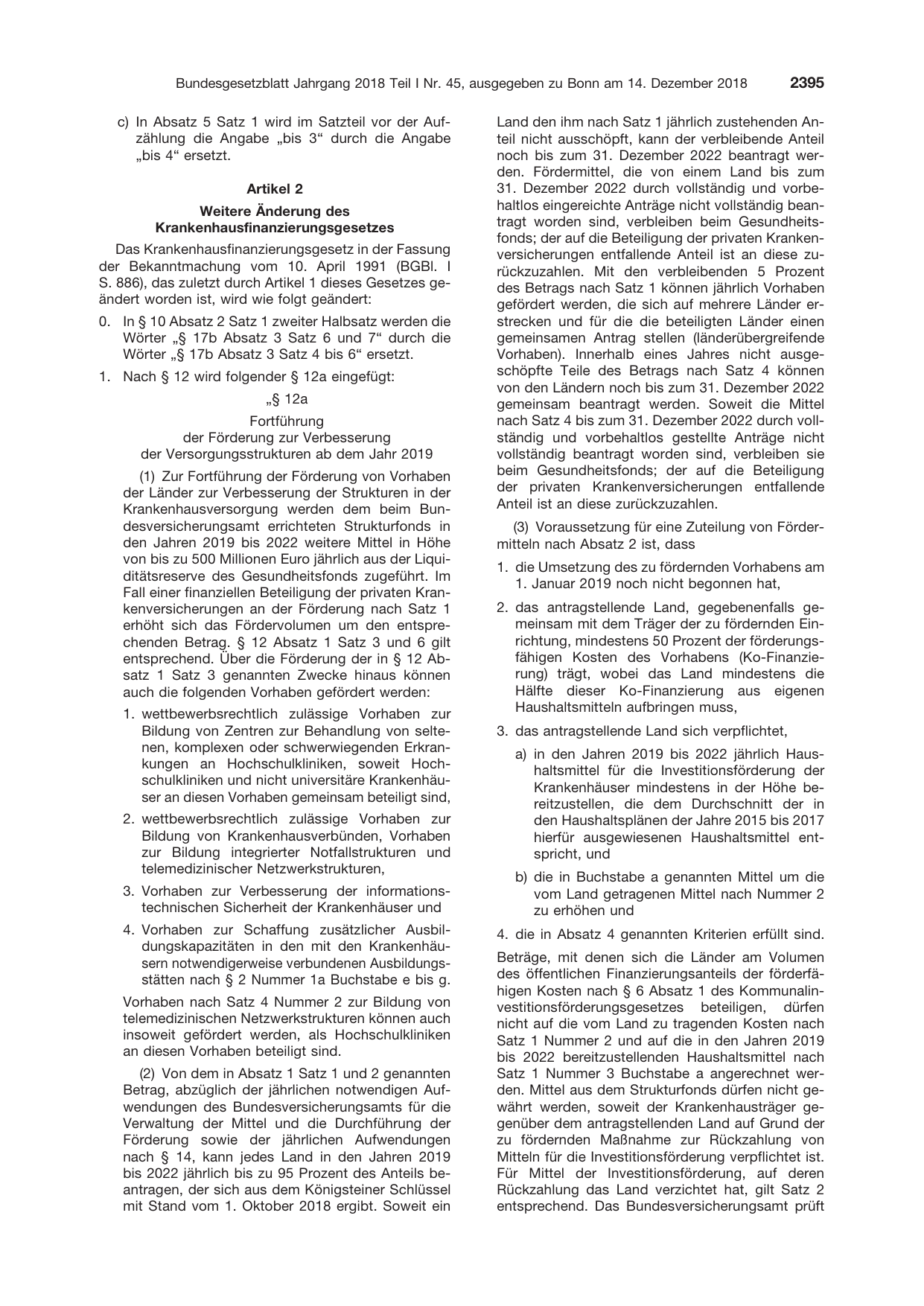 BGBl. 2018, Seite 2395 — Originalseite als Abbildung