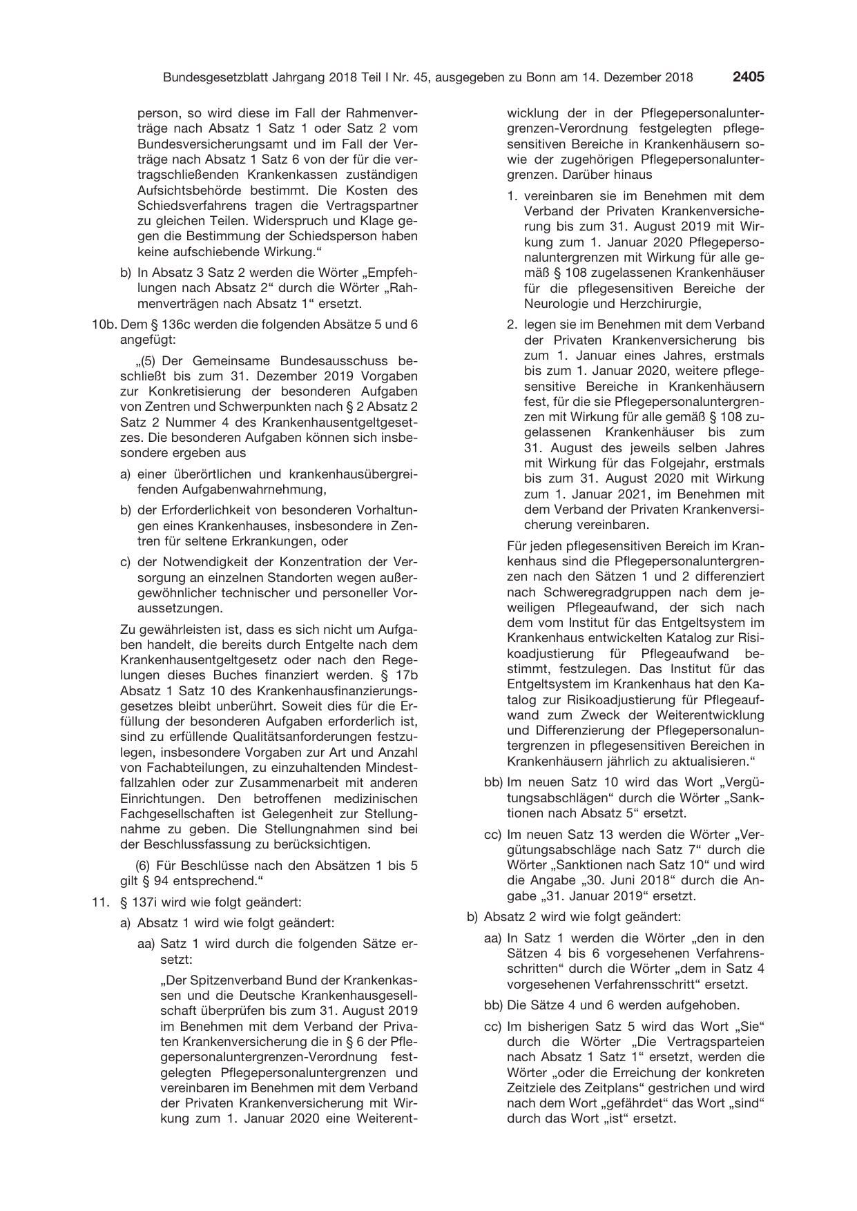 BGBl. 2018, Seite 2405 — Originalseite als Abbildung