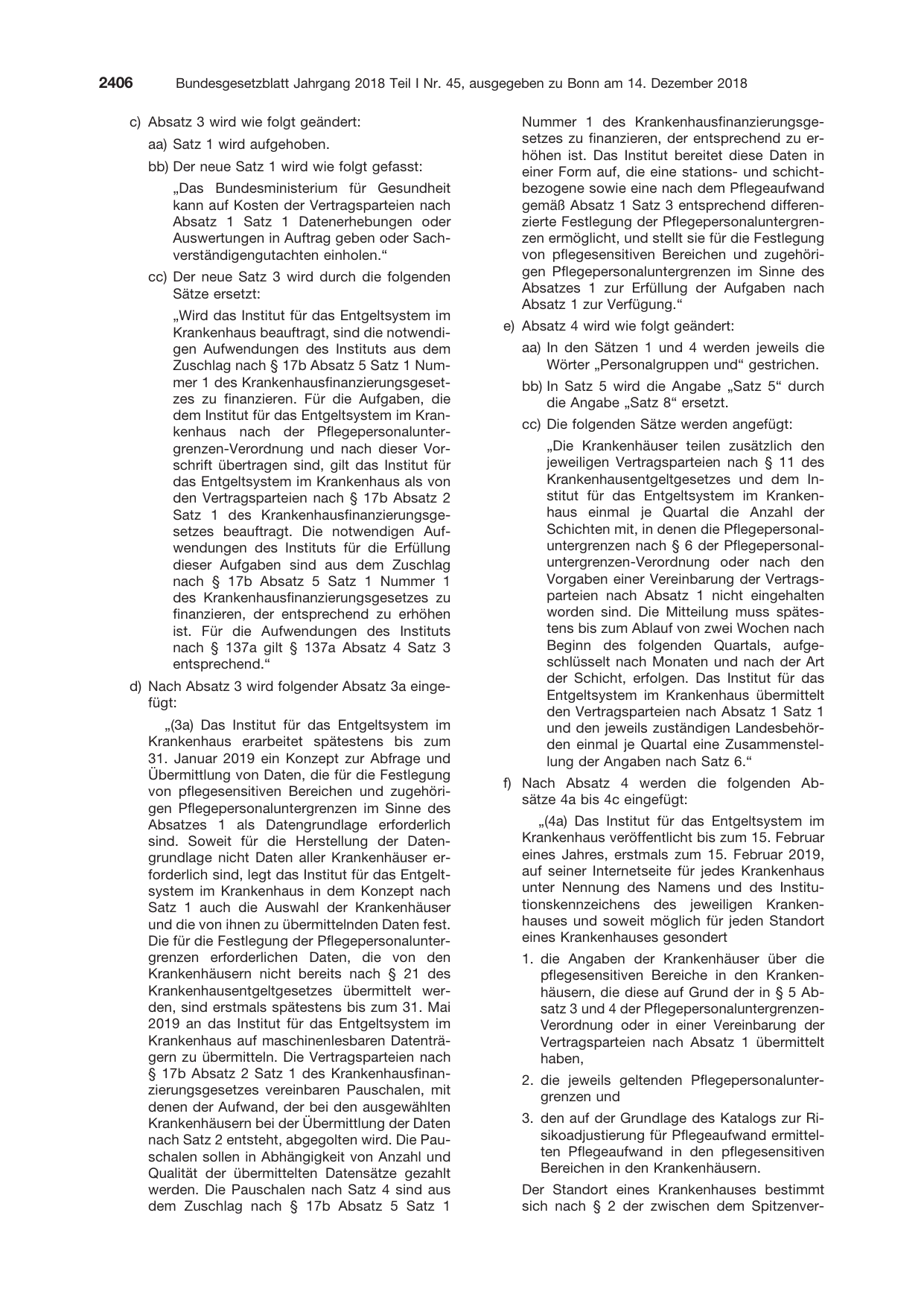 BGBl. 2018, Seite 2406 — Originalseite als Abbildung