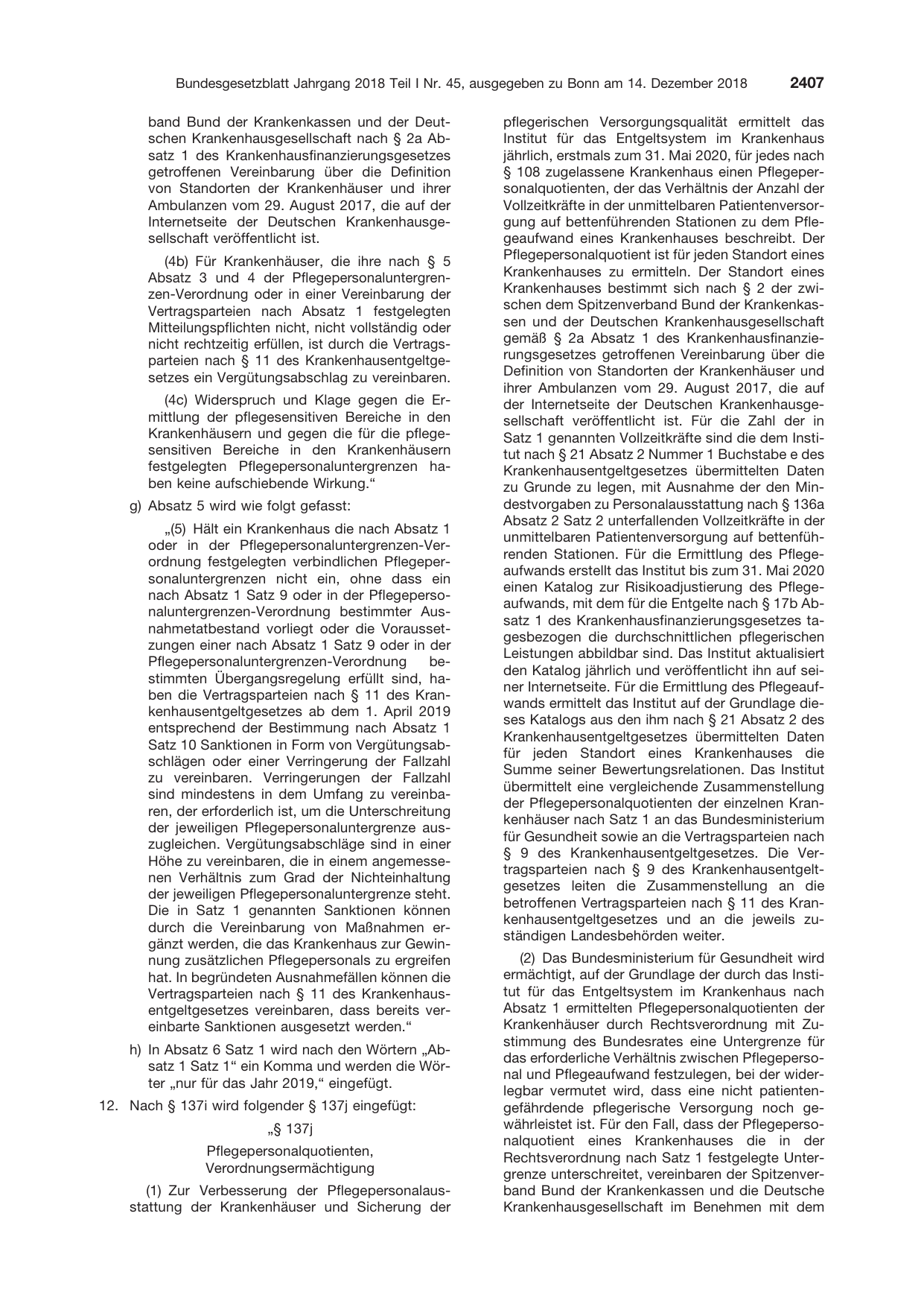 BGBl. 2018, Seite 2407 — Originalseite als Abbildung