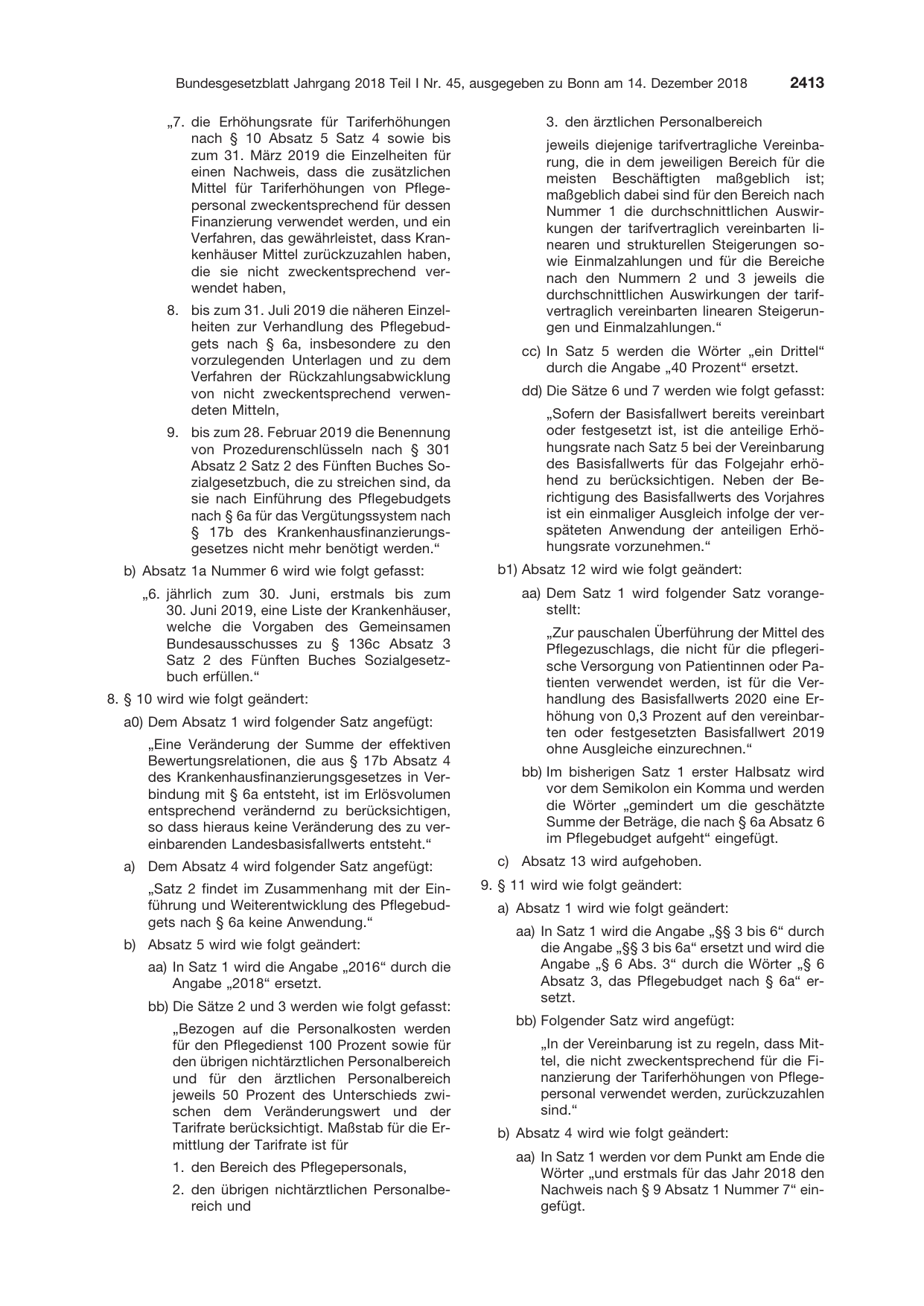 BGBl. 2018, Seite 2413 — Originalseite als Abbildung