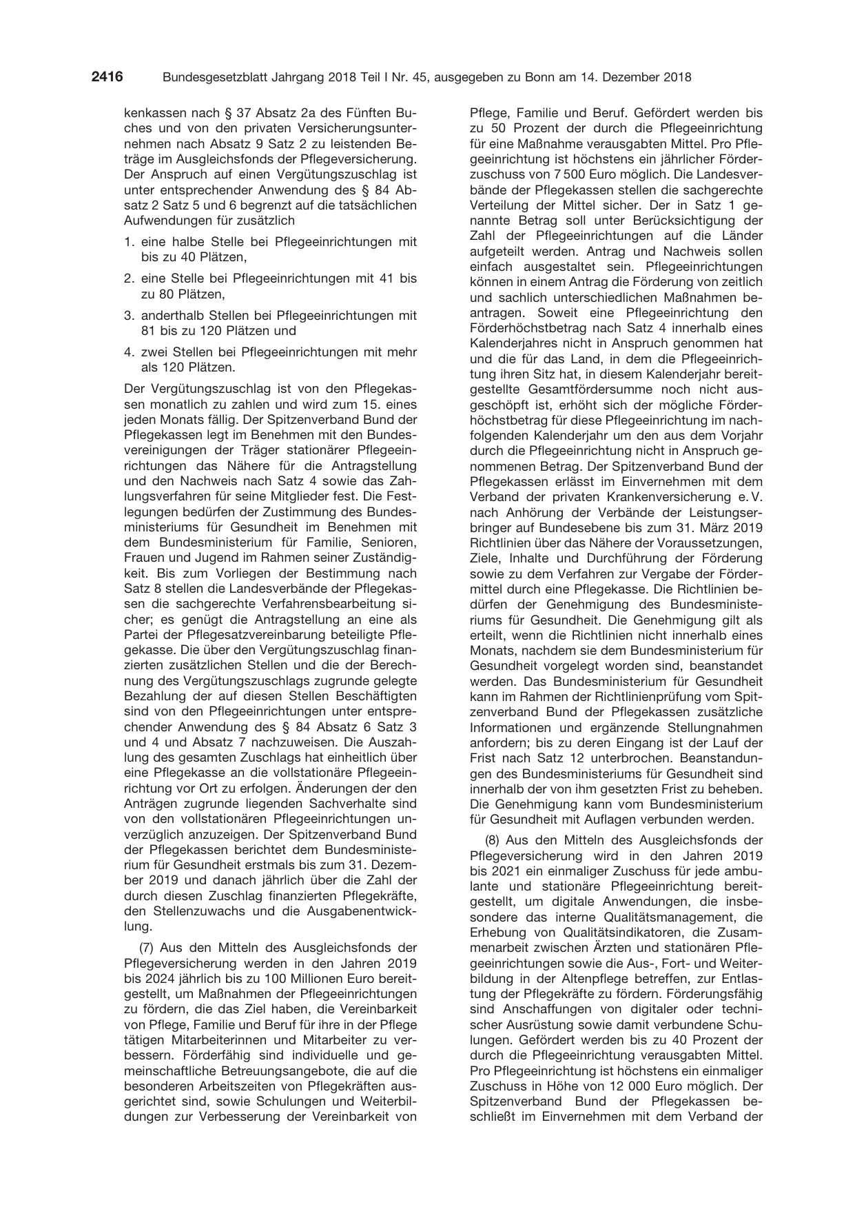 BGBl. 2018, Seite 2416 — Originalseite als Abbildung