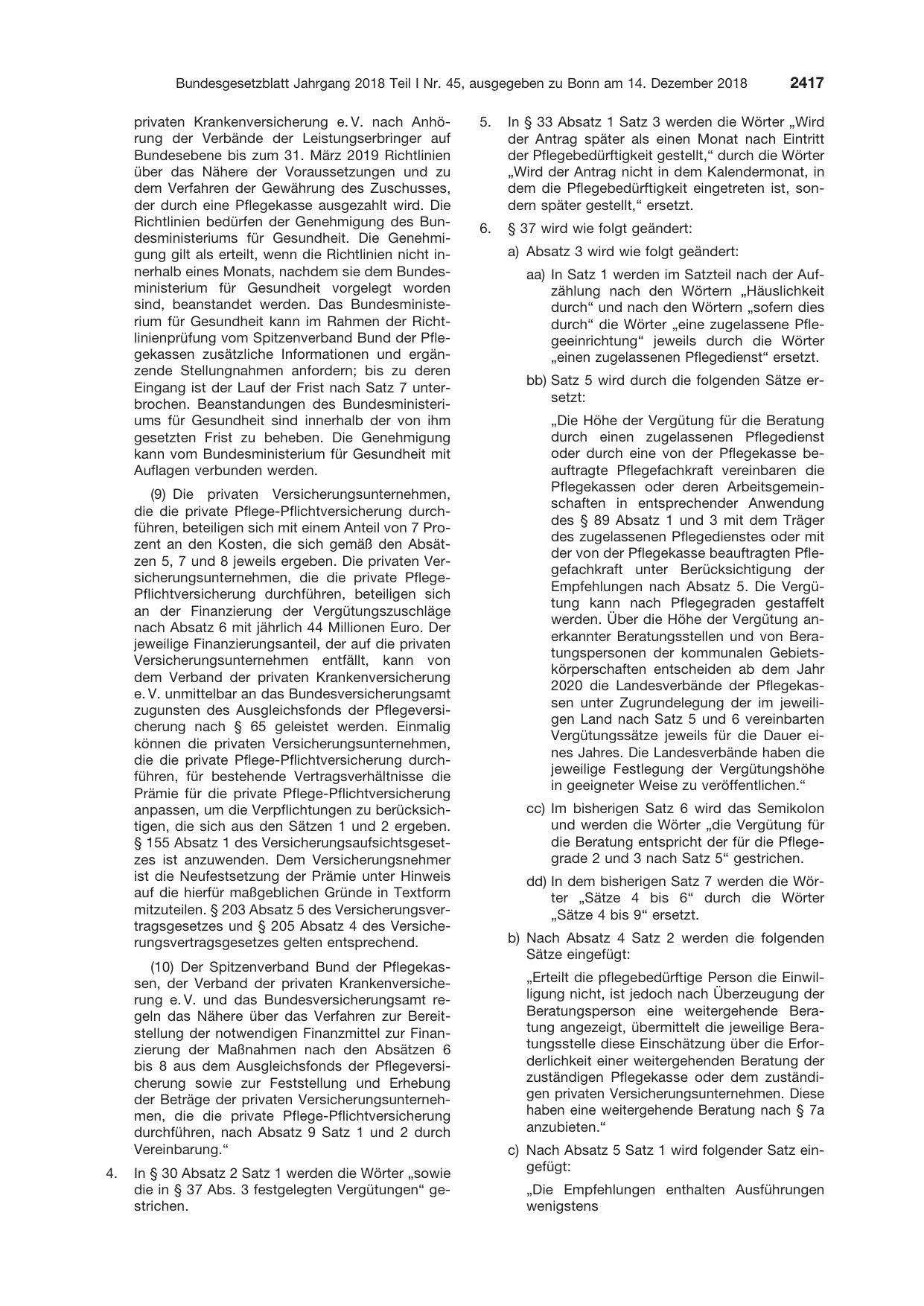 BGBl. 2018, Seite 2417 — Originalseite als Abbildung