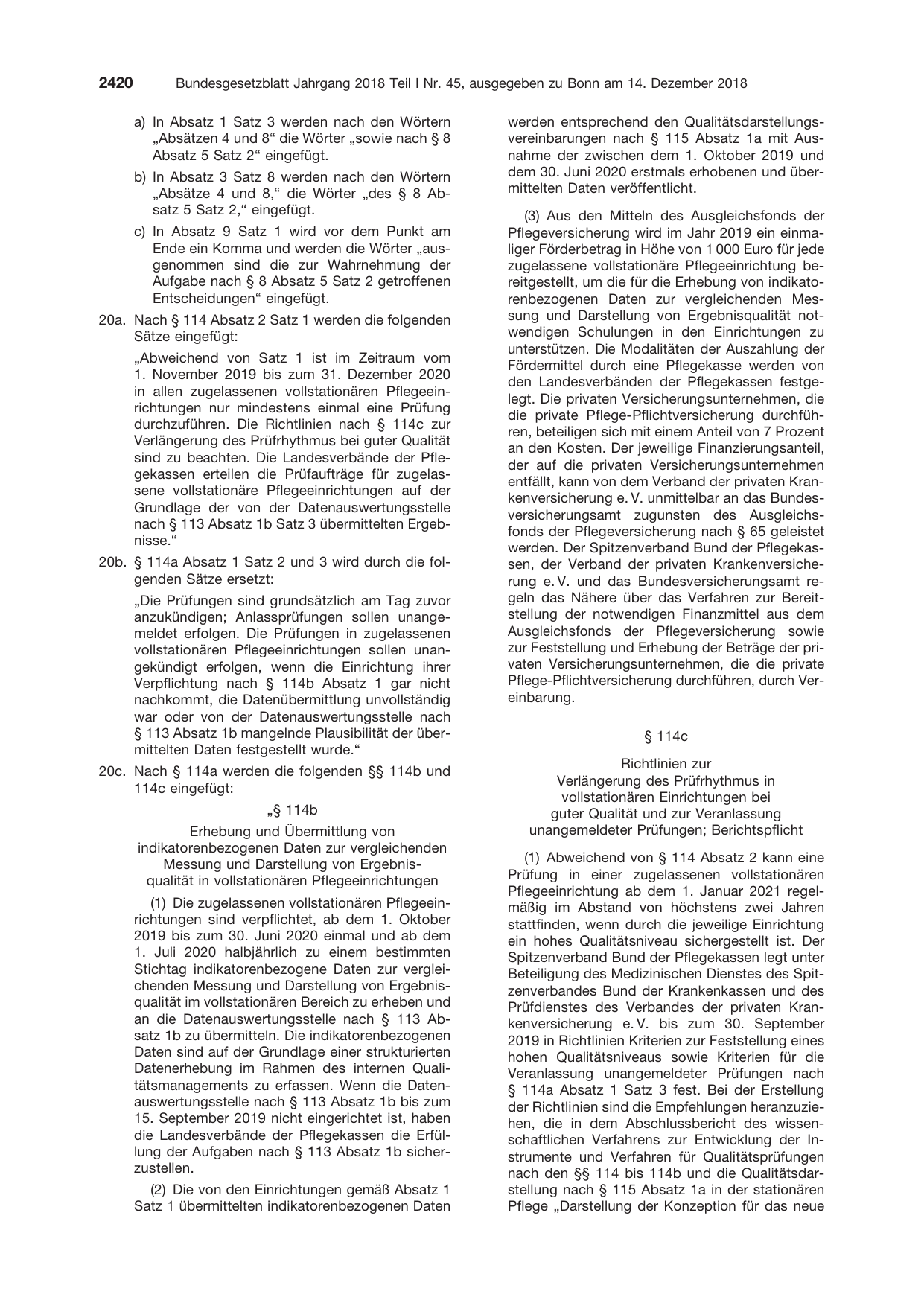 BGBl. 2018, Seite 2420 — Originalseite als Abbildung
