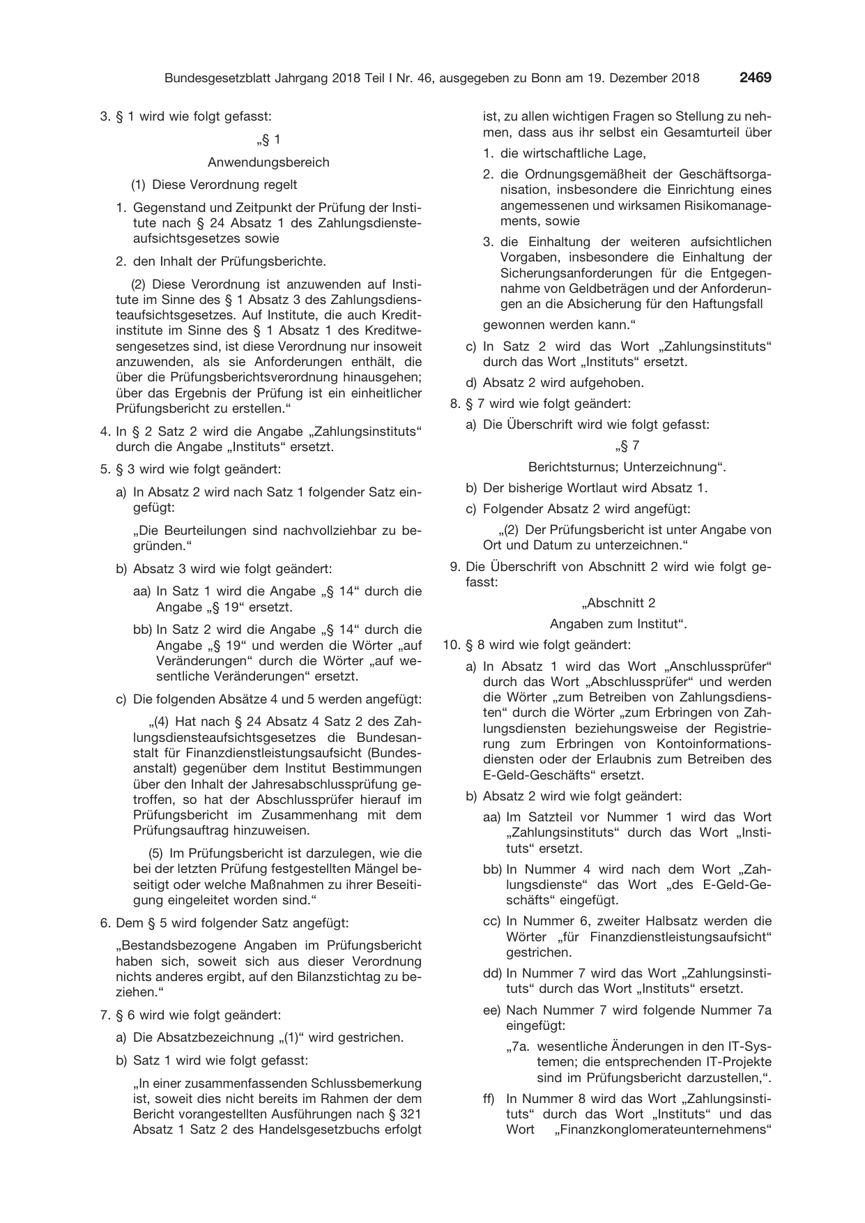 BGBl. 2018, Seite 2469 — Originalseite als Abbildung