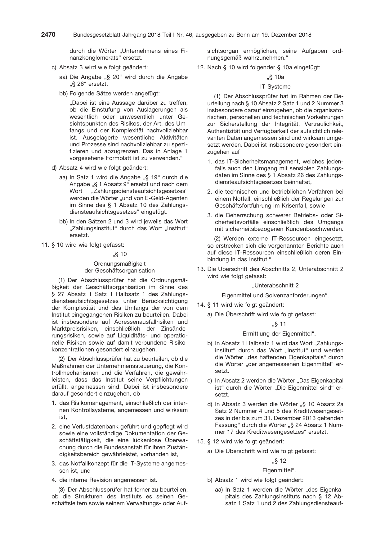 BGBl. 2018, Seite 2470 — Originalseite als Abbildung