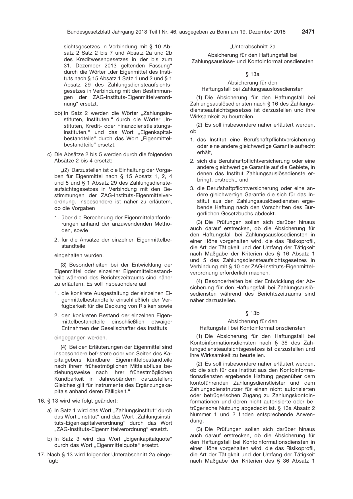 BGBl. 2018, Seite 2471 — Originalseite als Abbildung