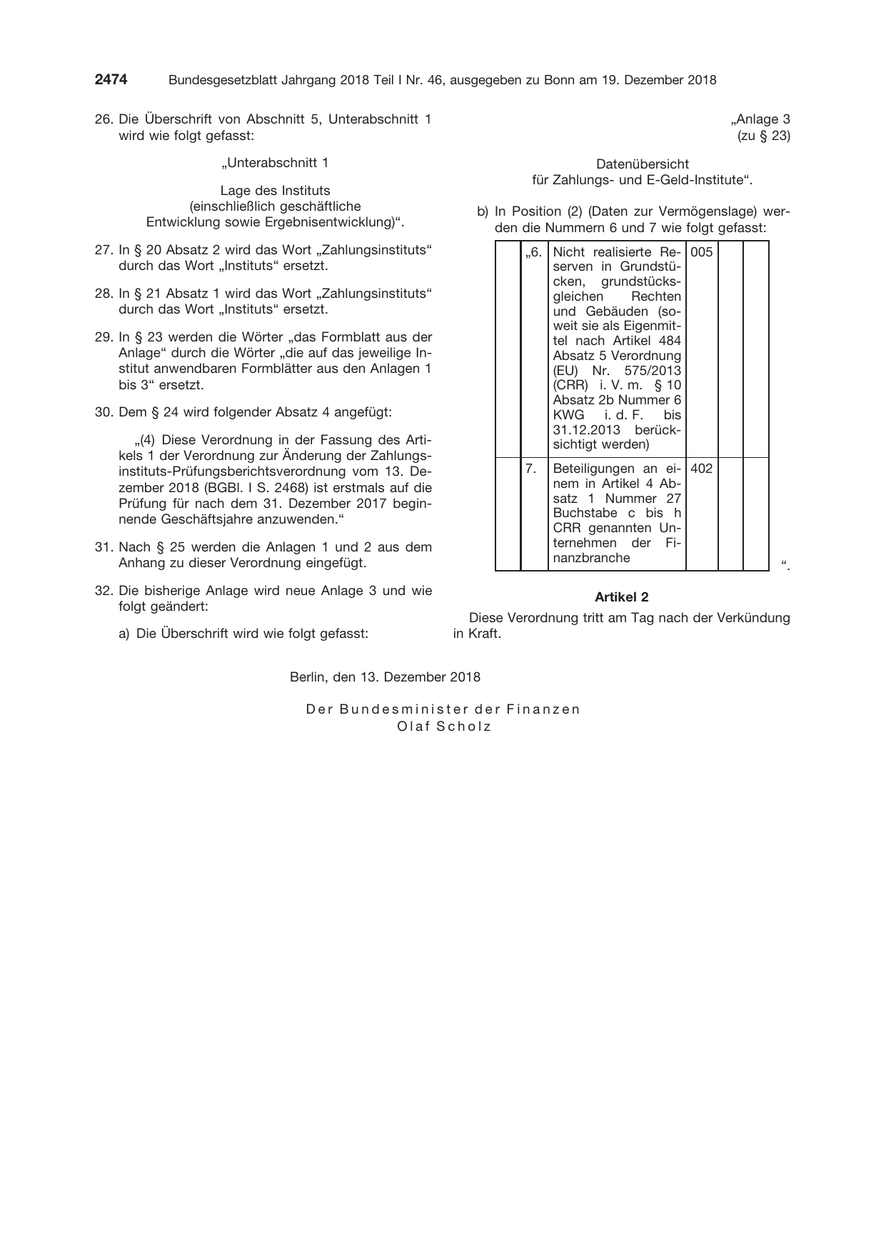 BGBl. 2018, Seite 2474 — Originalseite als Abbildung