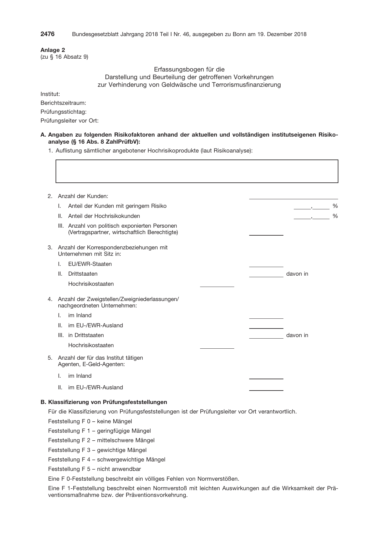 BGBl. 2018, Seite 2476 — Originalseite als Abbildung