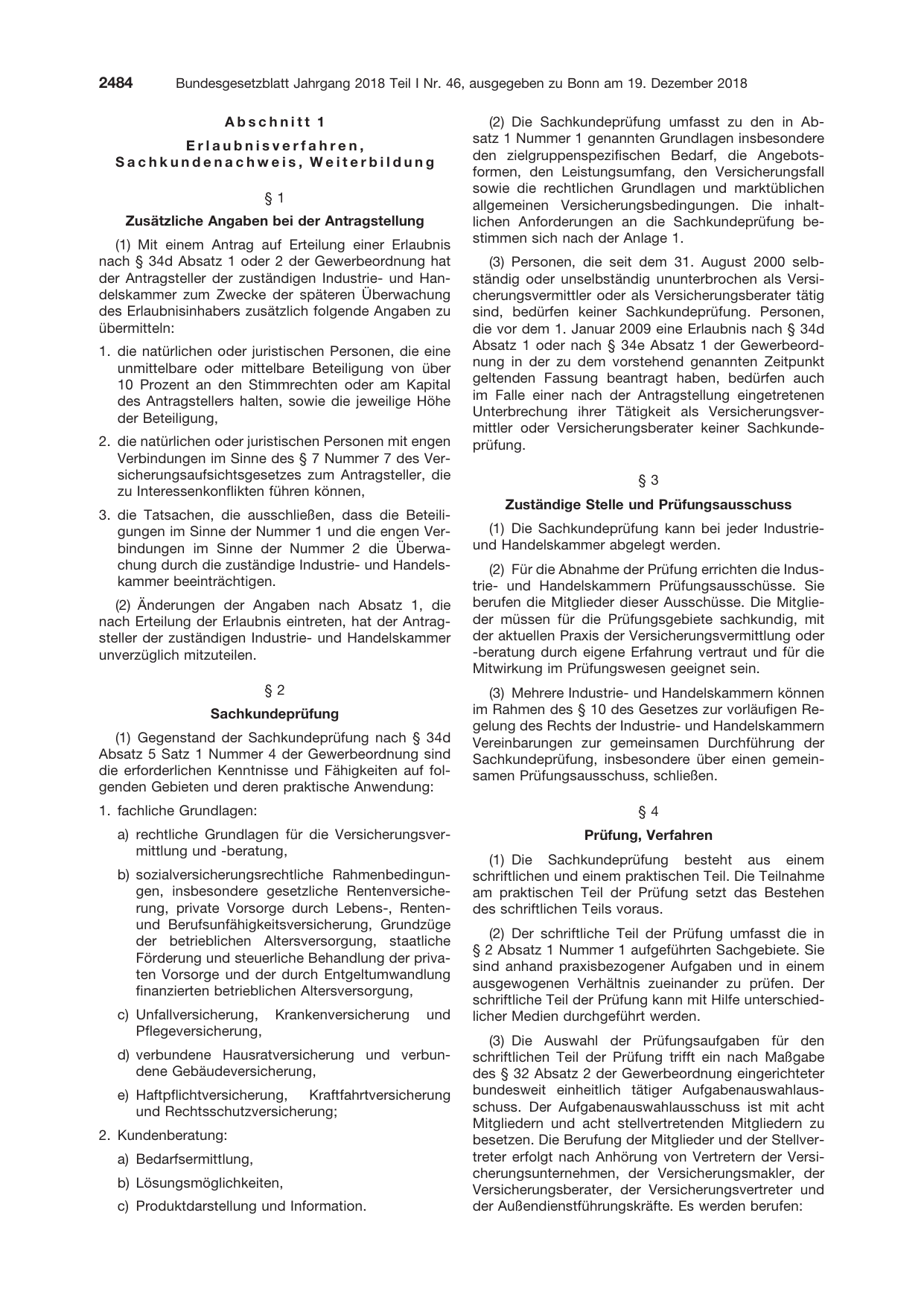 BGBl. 2018, Seite 2484 — Originalseite als Abbildung