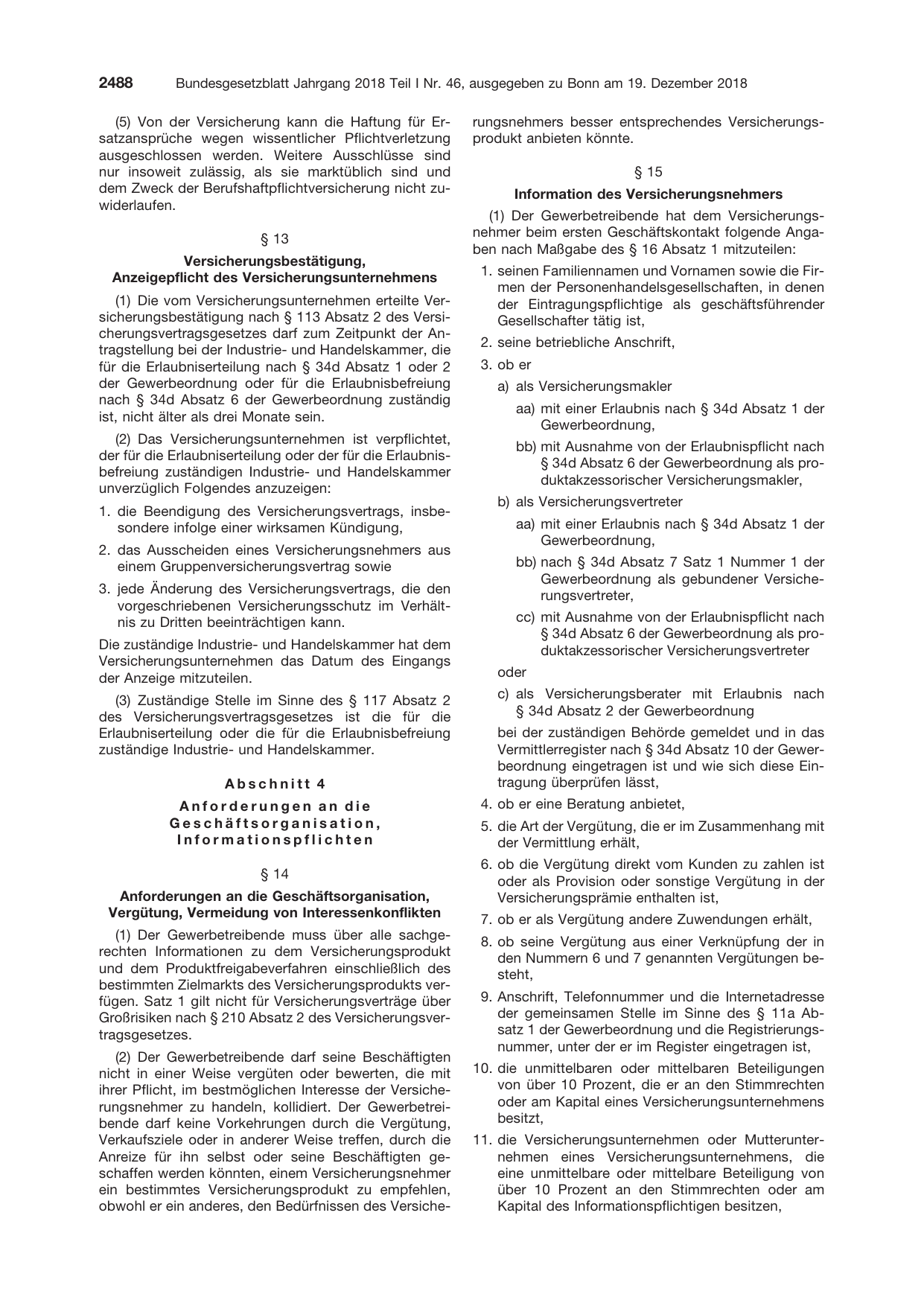 BGBl. 2018, Seite 2488 — Originalseite als Abbildung