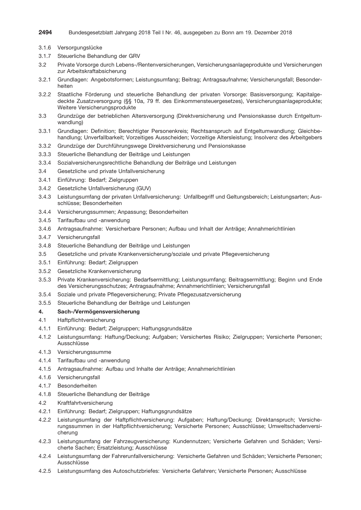 BGBl. 2018, Seite 2494 — Originalseite als Abbildung