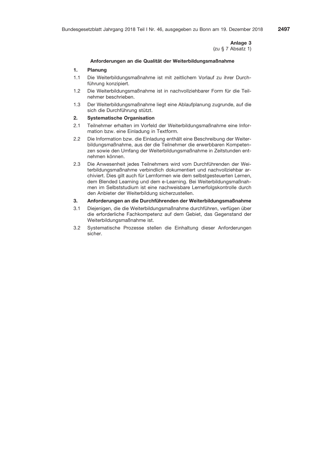 BGBl. 2018, Seite 2497 — Originalseite als Abbildung