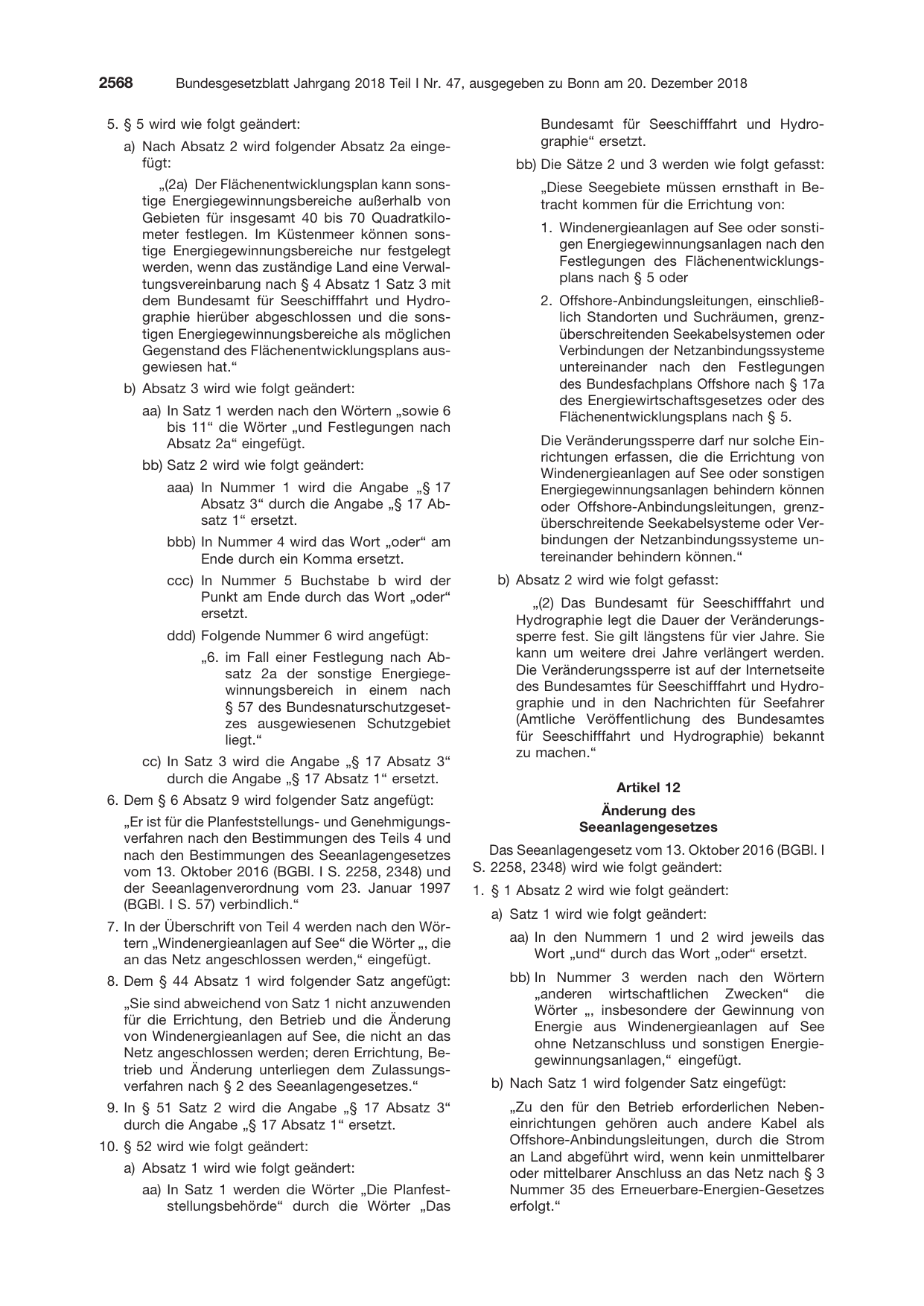 BGBl. 2018 — Originalseite als Abbildung