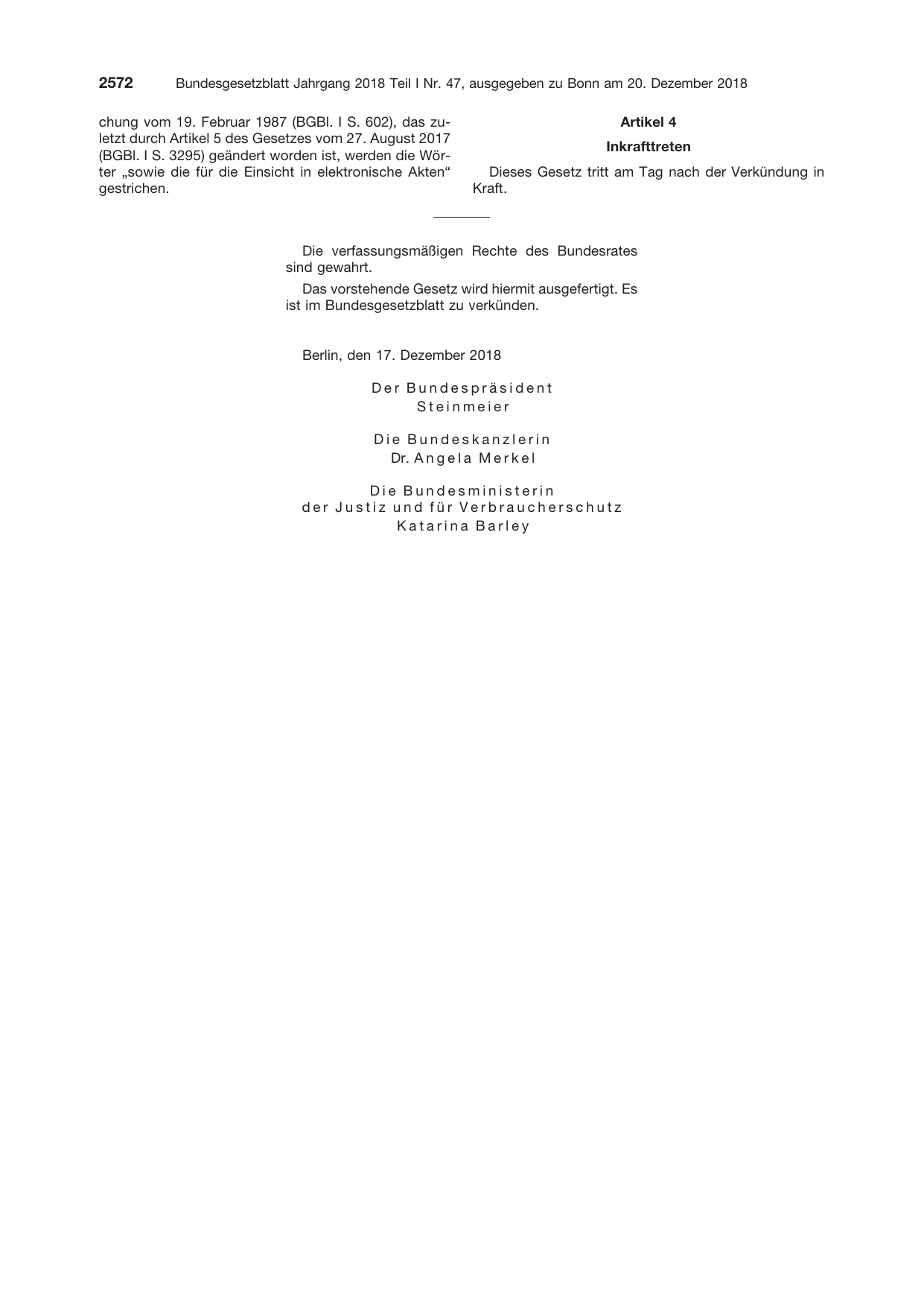 BGBl. 2018 — Originalseite als Abbildung