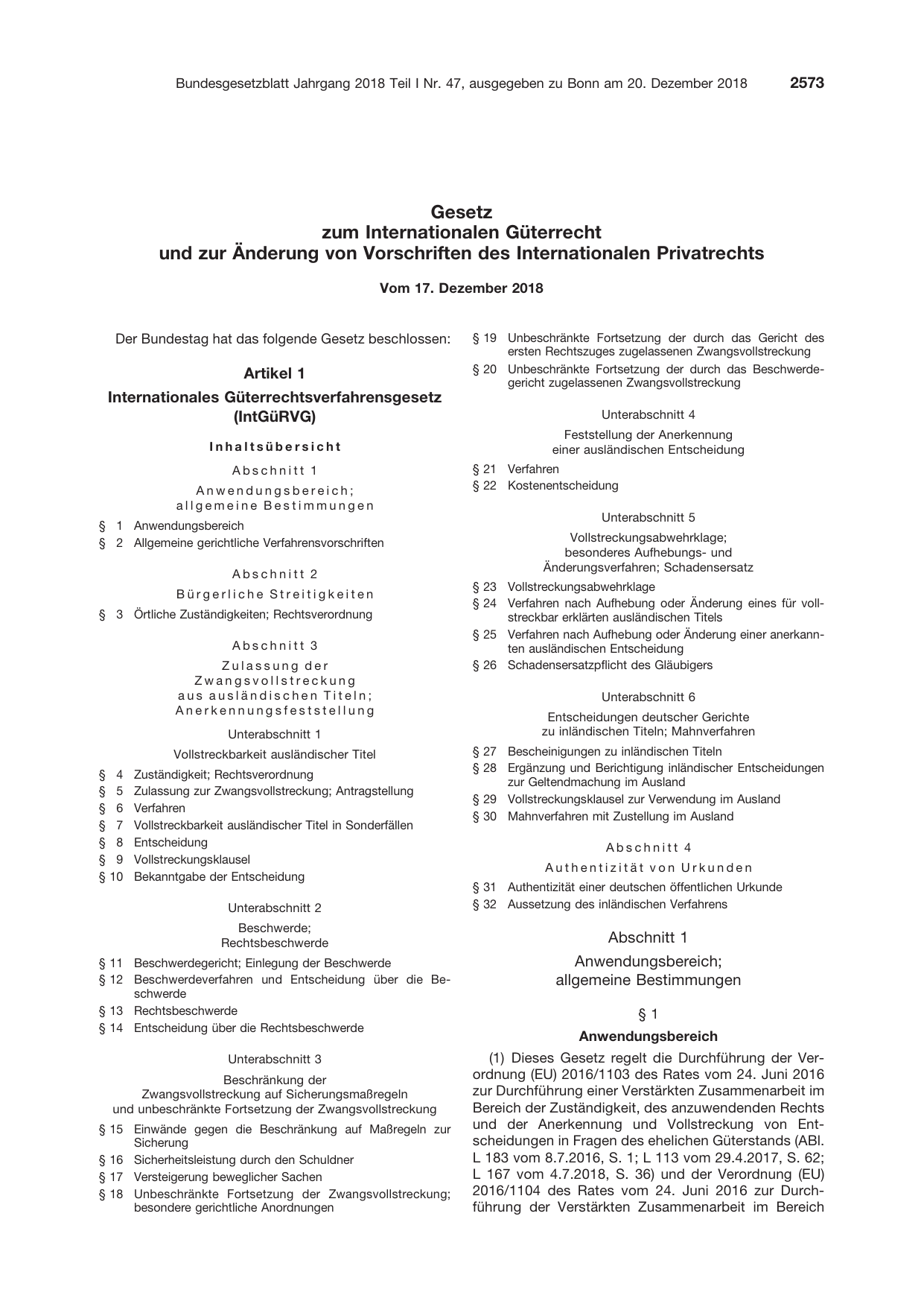 BGBl. 2018 — Originalseite als Abbildung