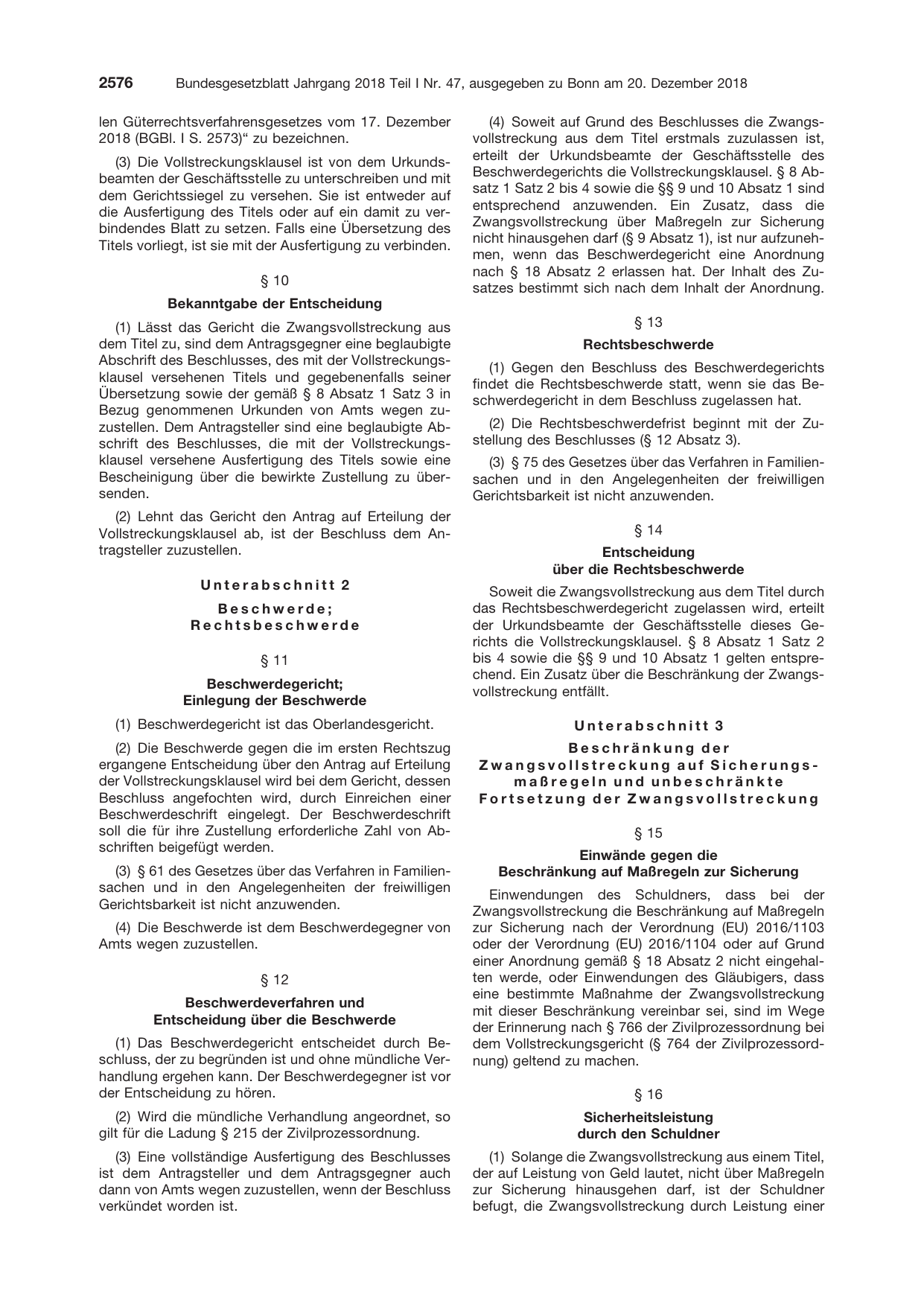 BGBl. 2018 — Originalseite als Abbildung