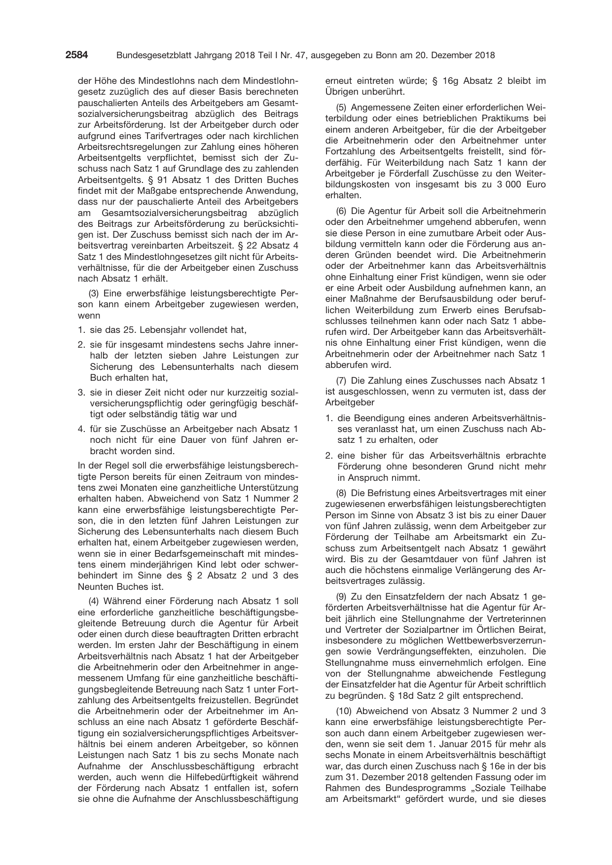BGBl. 2018 — Originalseite als Abbildung