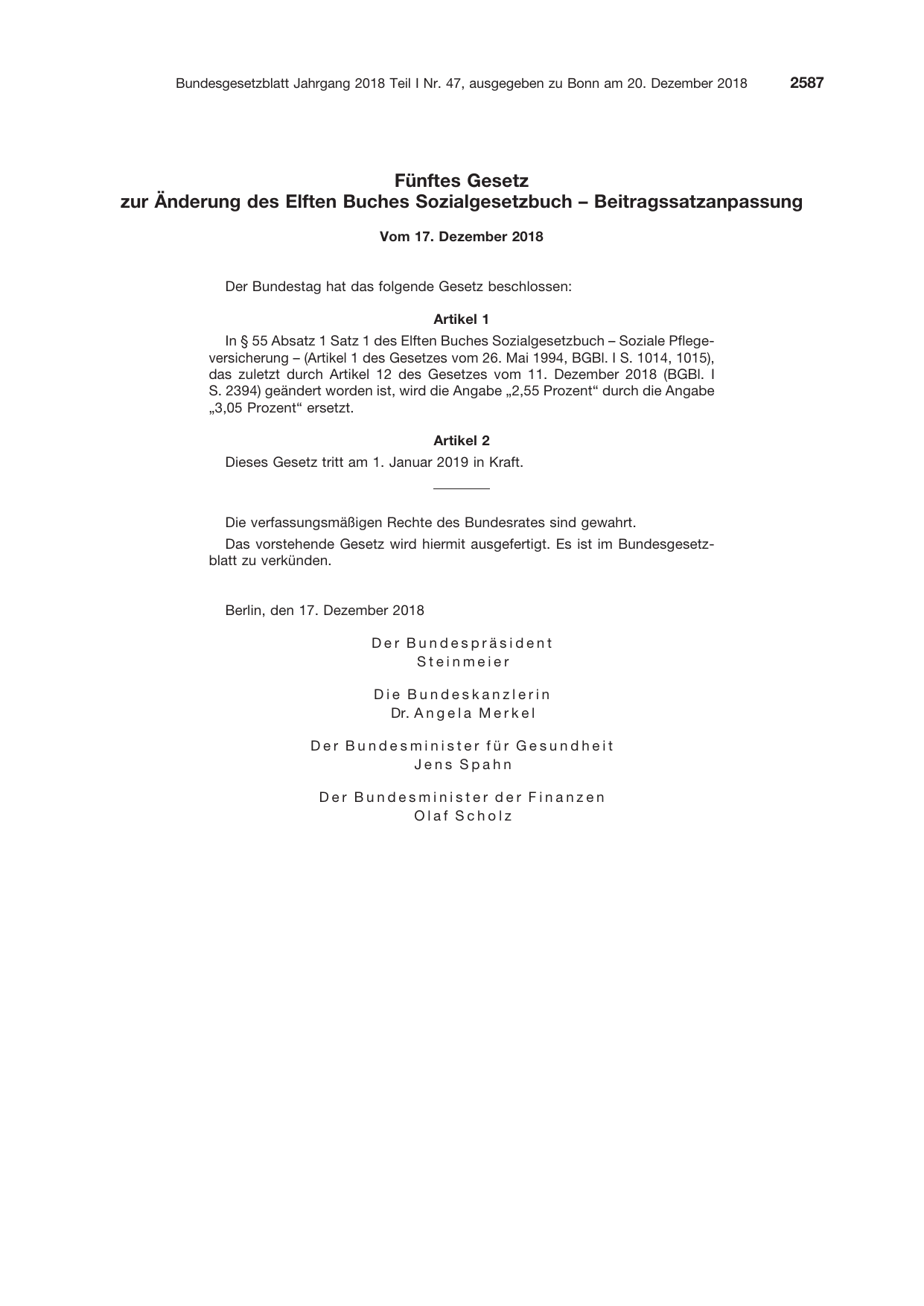 BGBl. 2018 — Originalseite als Abbildung