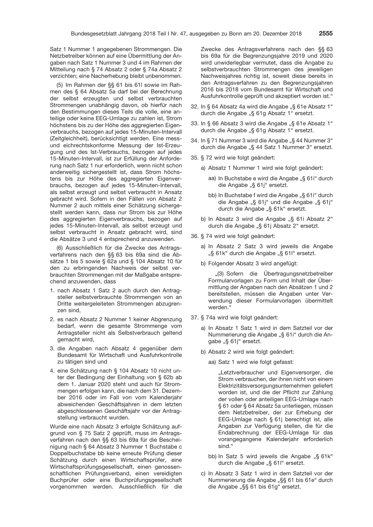 BGBl. 2018 — Originalseite als Abbildung