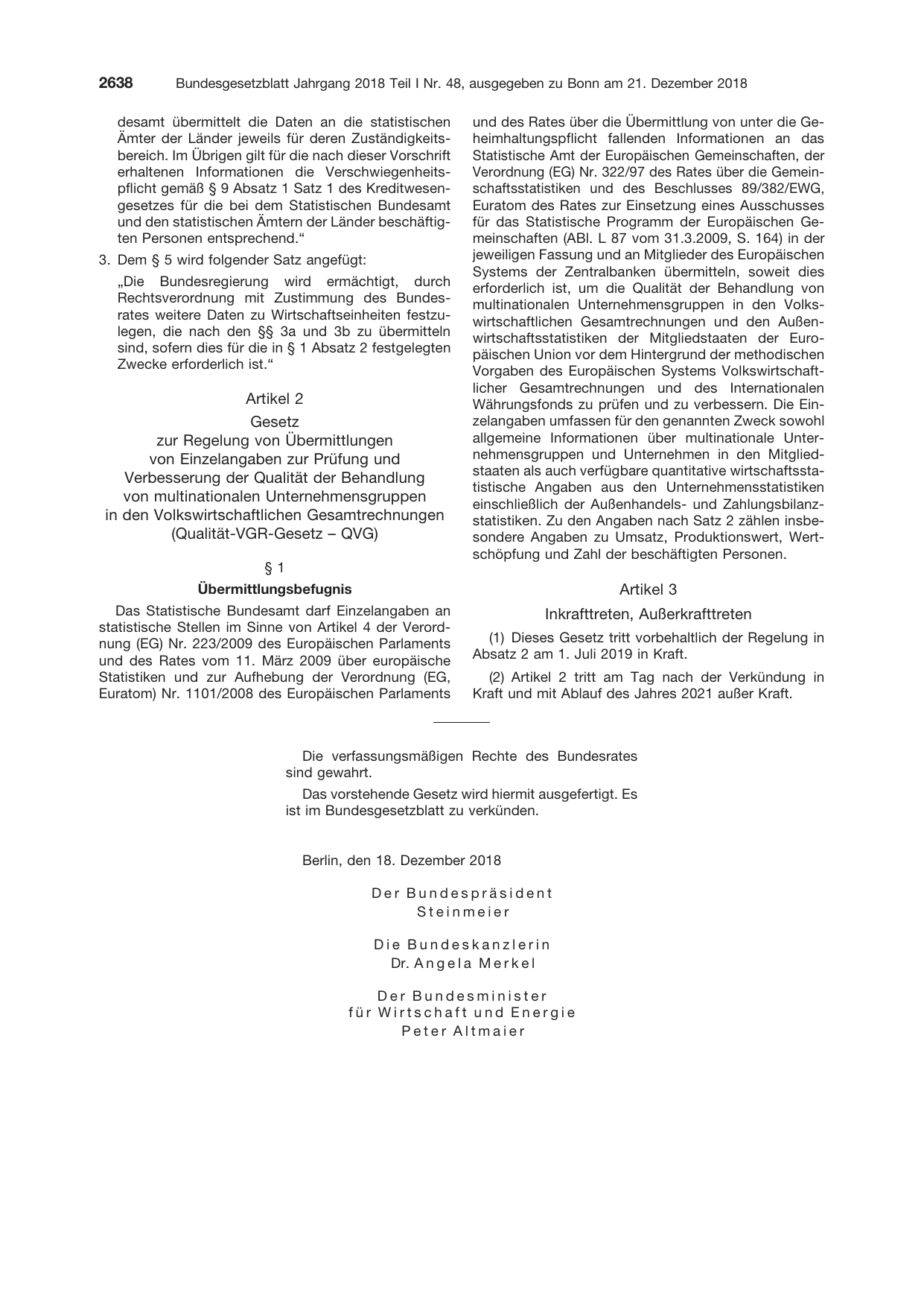 BGBl. 2018, Seite 2638 — Originalseite als Abbildung