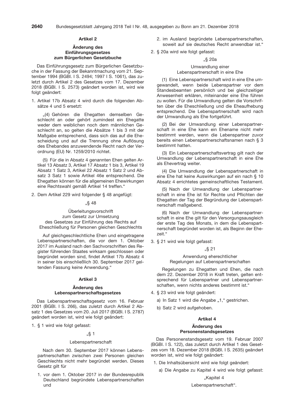 BGBl. 2018, Seite 2640 — Originalseite als Abbildung