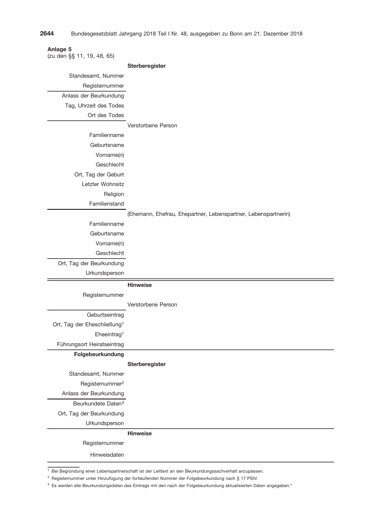 BGBl. 2018, Seite 2644 — Originalseite als Abbildung