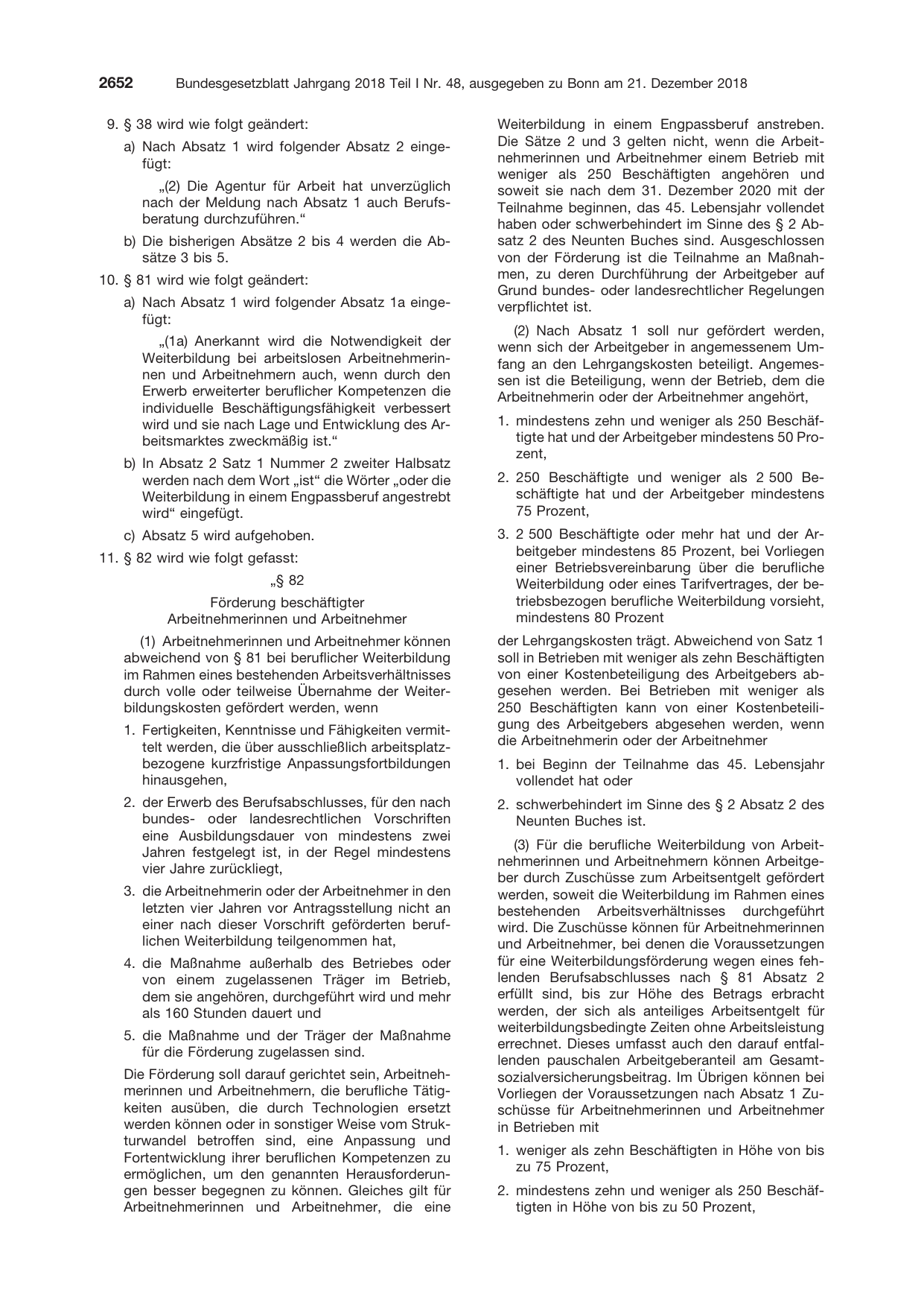 BGBl. 2018, Seite 2652 — Originalseite als Abbildung