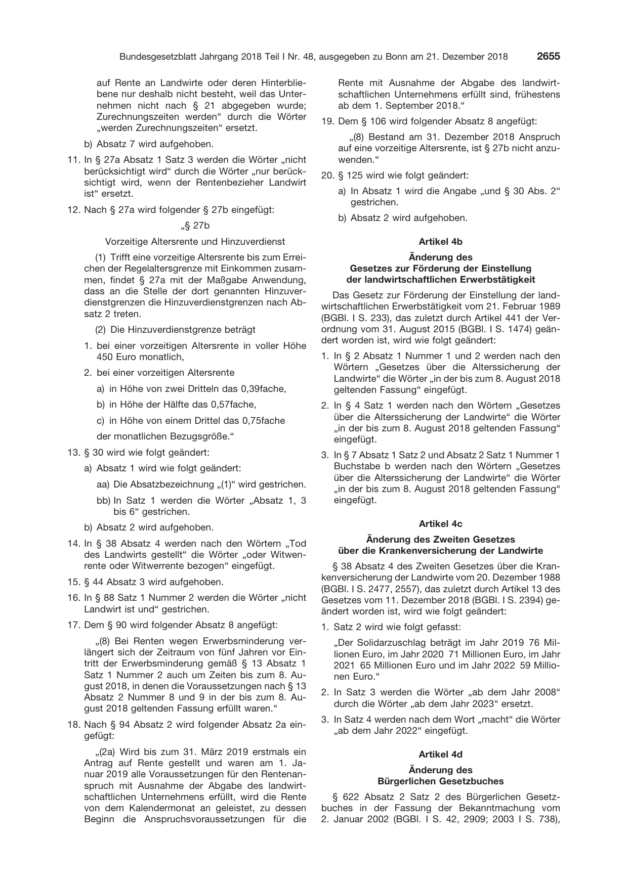 BGBl. 2018, Seite 2655 — Originalseite als Abbildung