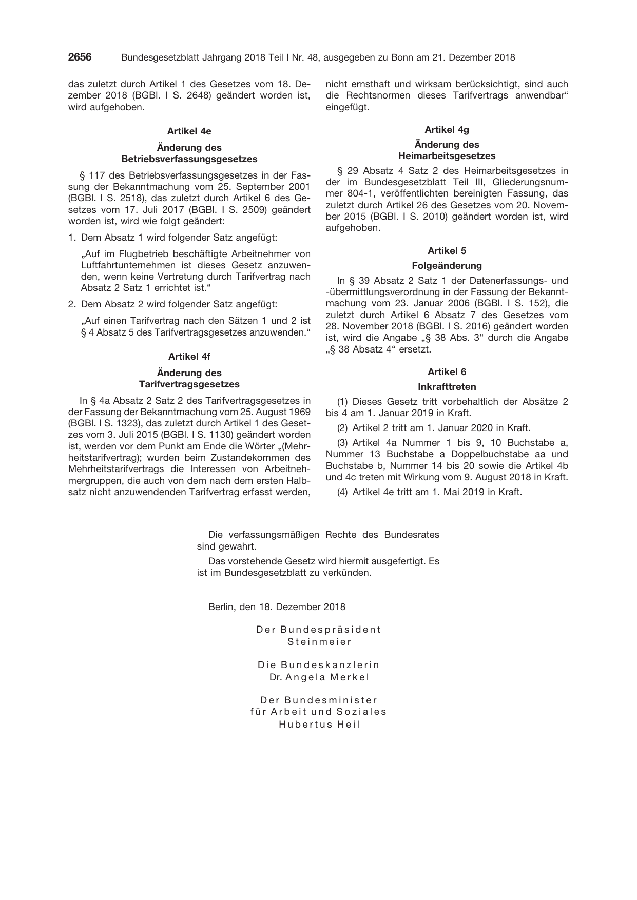BGBl. 2018, Seite 2656 — Originalseite als Abbildung