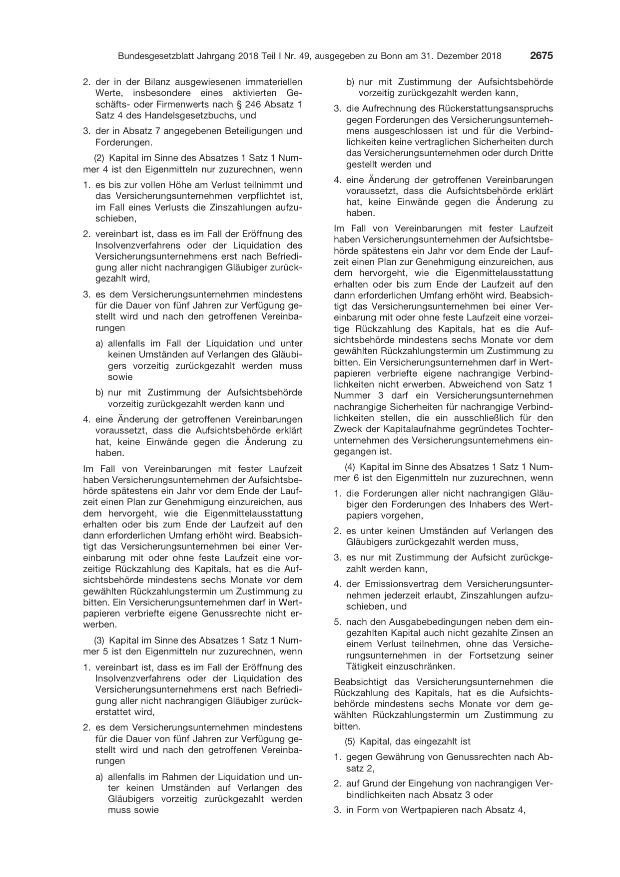 BGBl. 2018, Seite 2675 — Originalseite als Abbildung