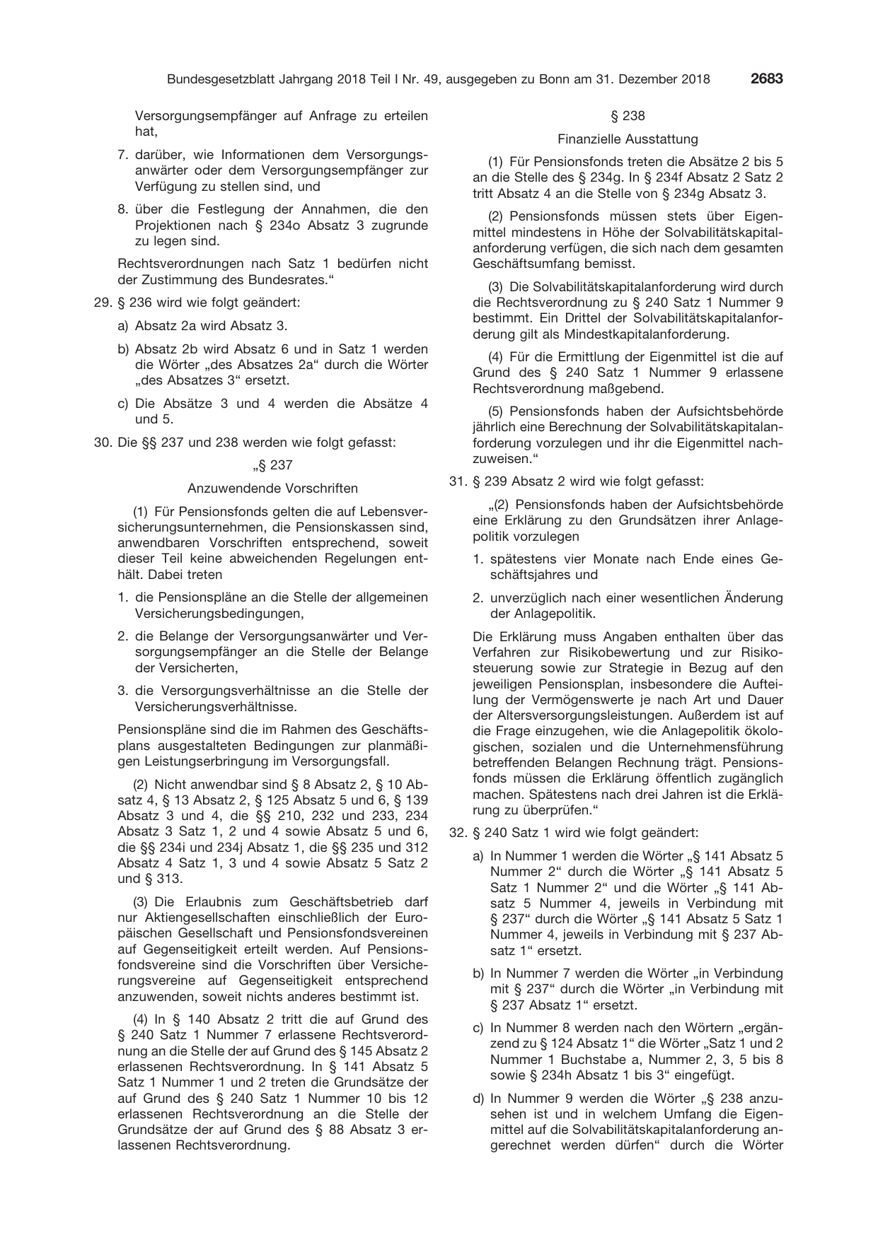 BGBl. 2018, Seite 2683 — Originalseite als Abbildung