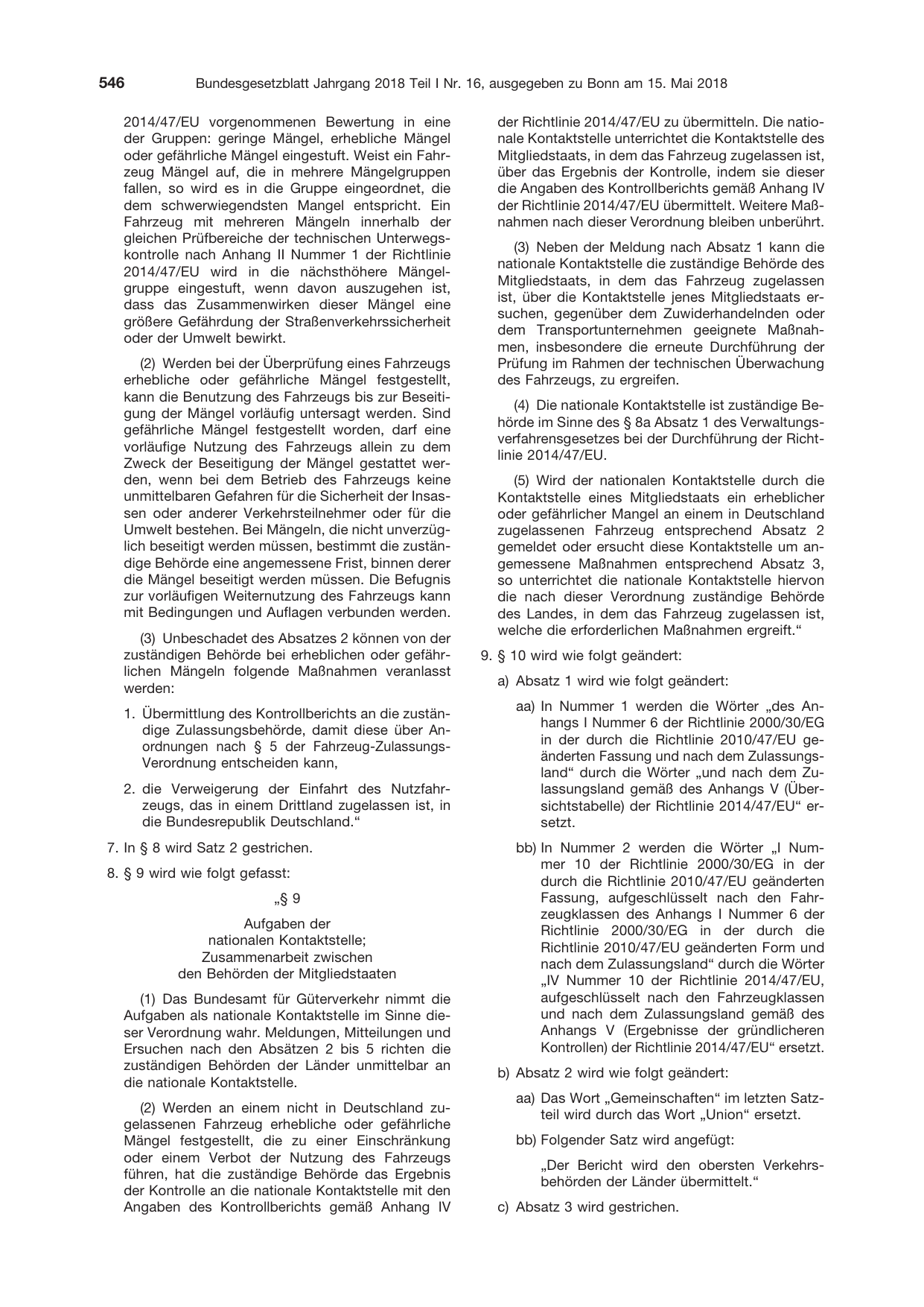 BGBl. 2018, Seite 546 — Originalseite als Abbildung