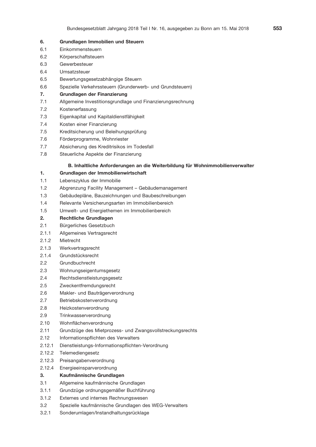 BGBl. 2018, Seite 553 — Originalseite als Abbildung