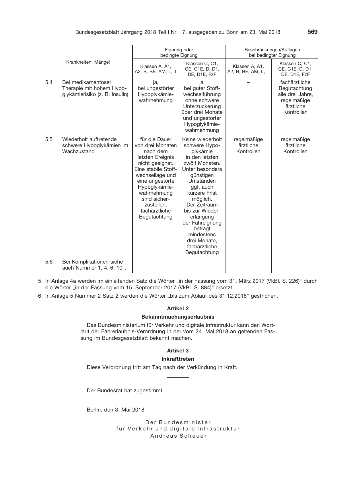 BGBl. 2018, Seite 569 — Originalseite als Abbildung