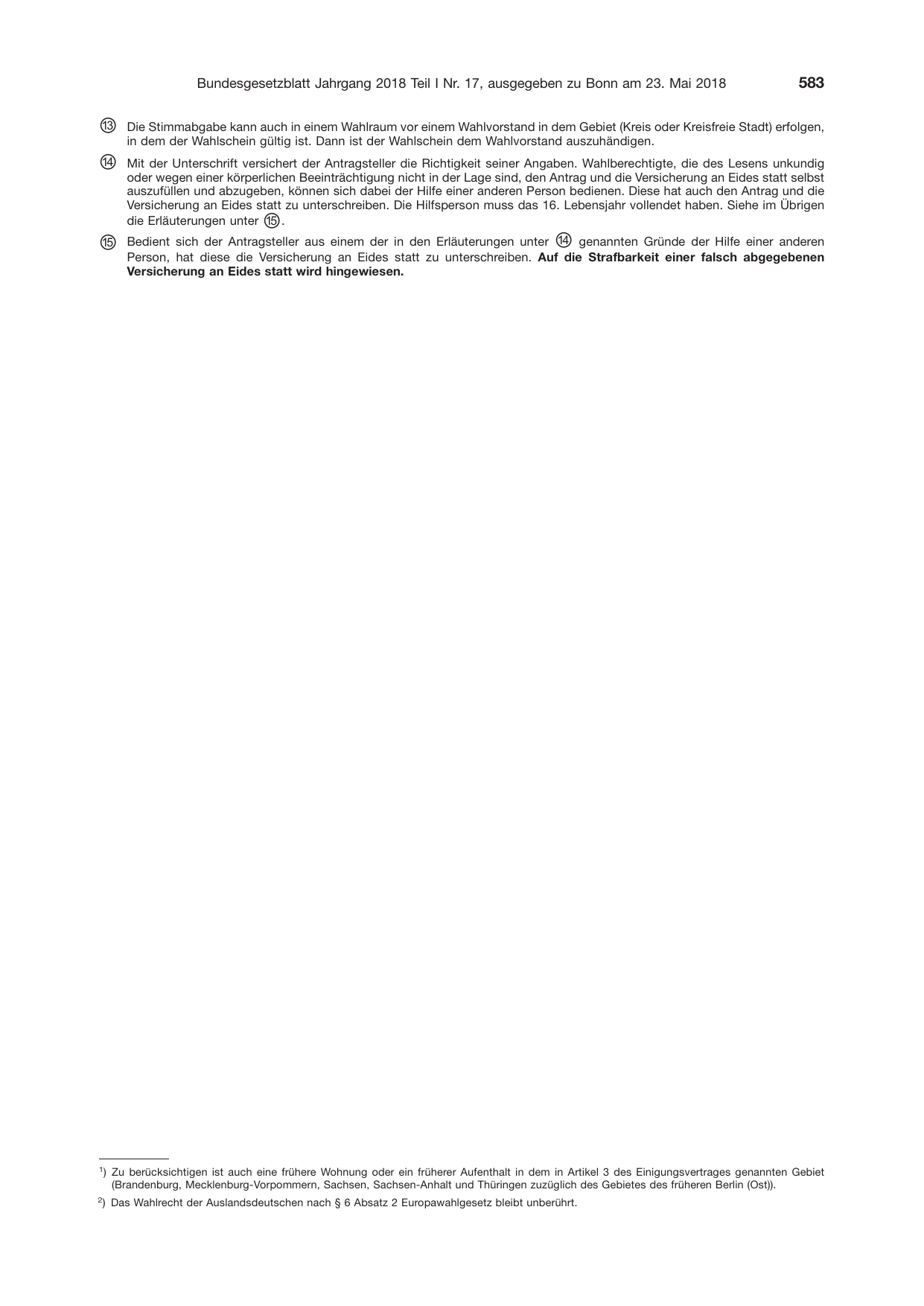 BGBl. 2018, Seite 583 — Originalseite als Abbildung