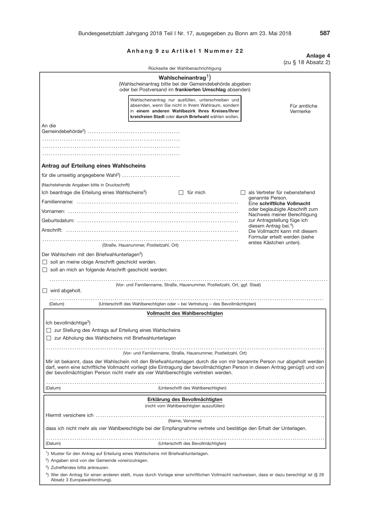 BGBl. 2018, Seite 587 — Originalseite als Abbildung