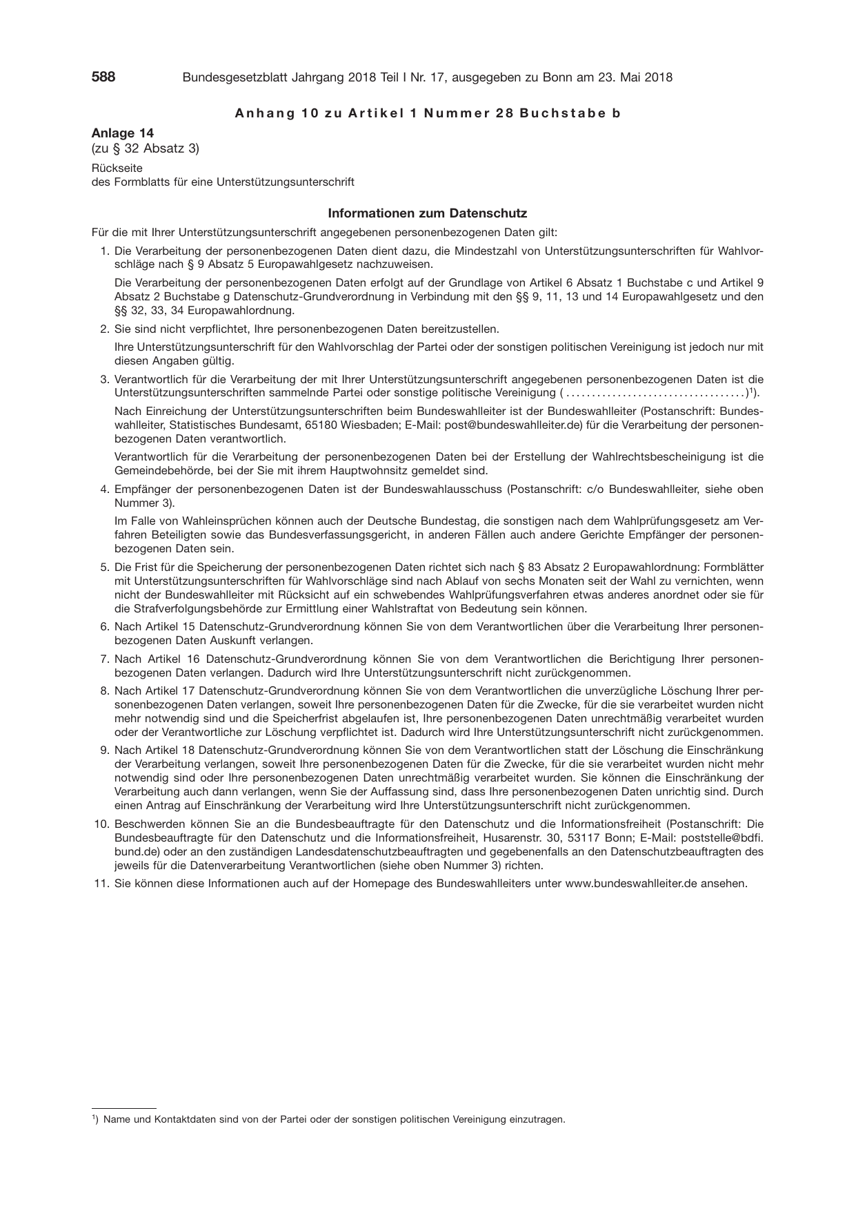 BGBl. 2018, Seite 588 — Originalseite als Abbildung