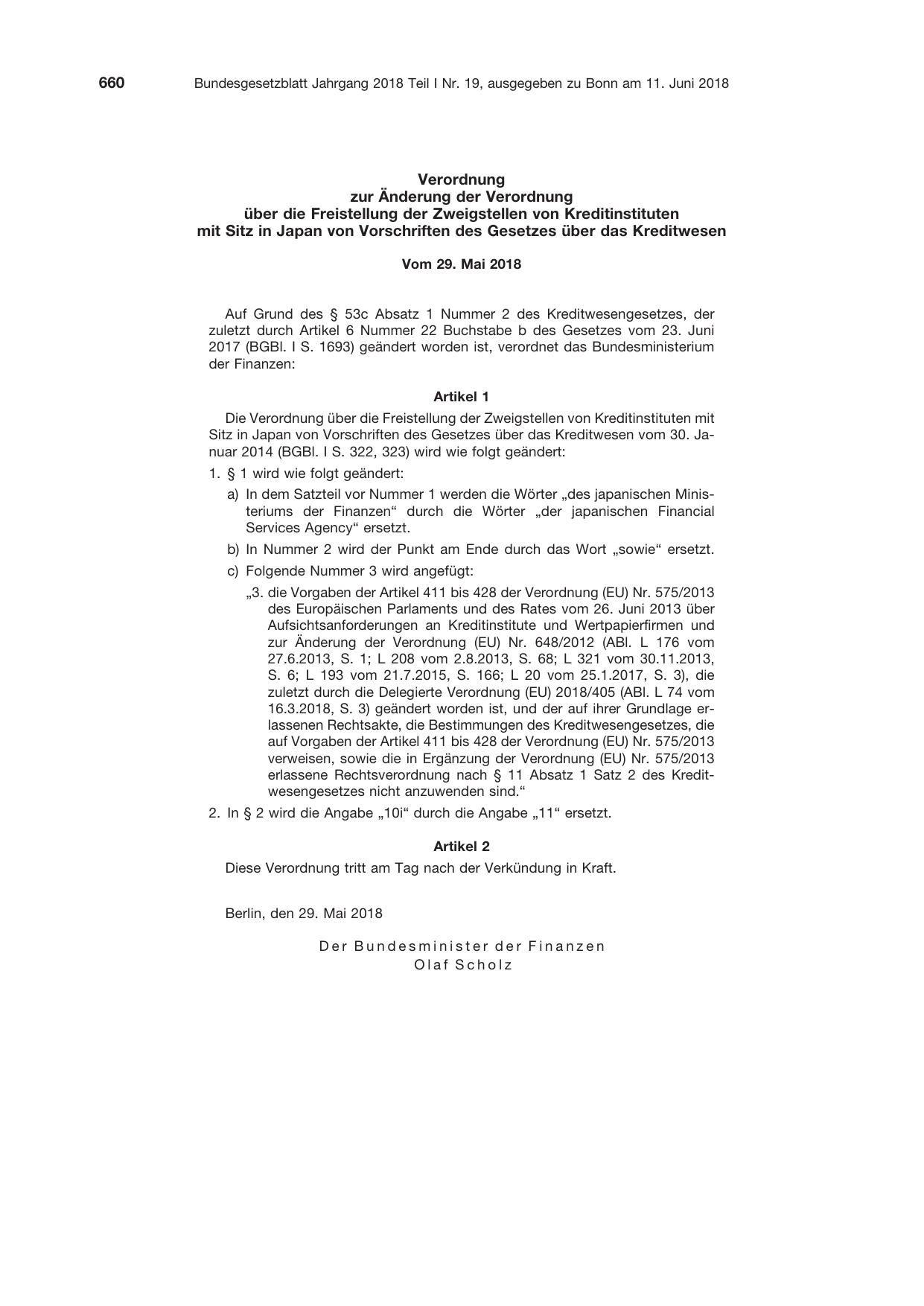 BGBl. 2018, Seite 660 — Originalseite als Abbildung