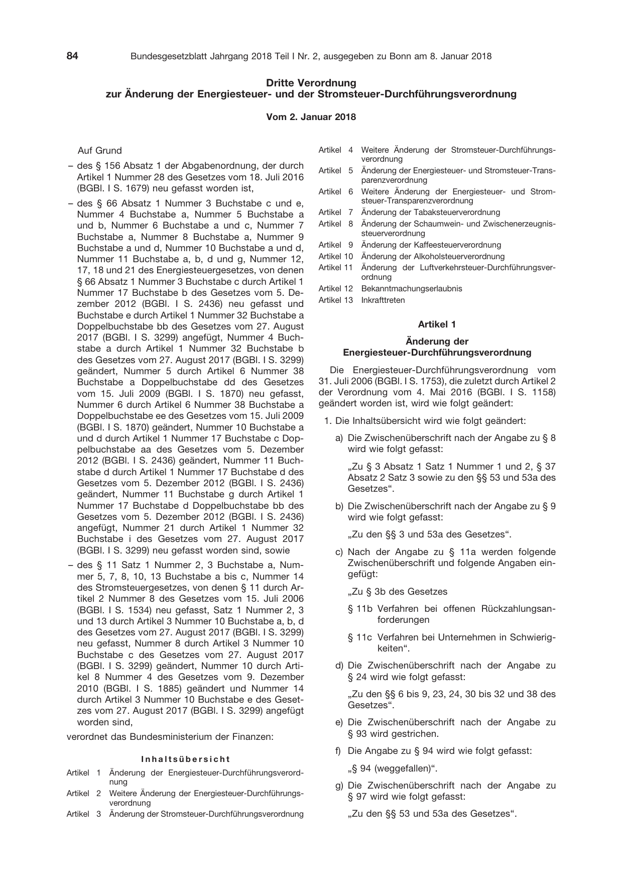 BGBl. 2018, Seite 84 — Originalseite als Abbildung