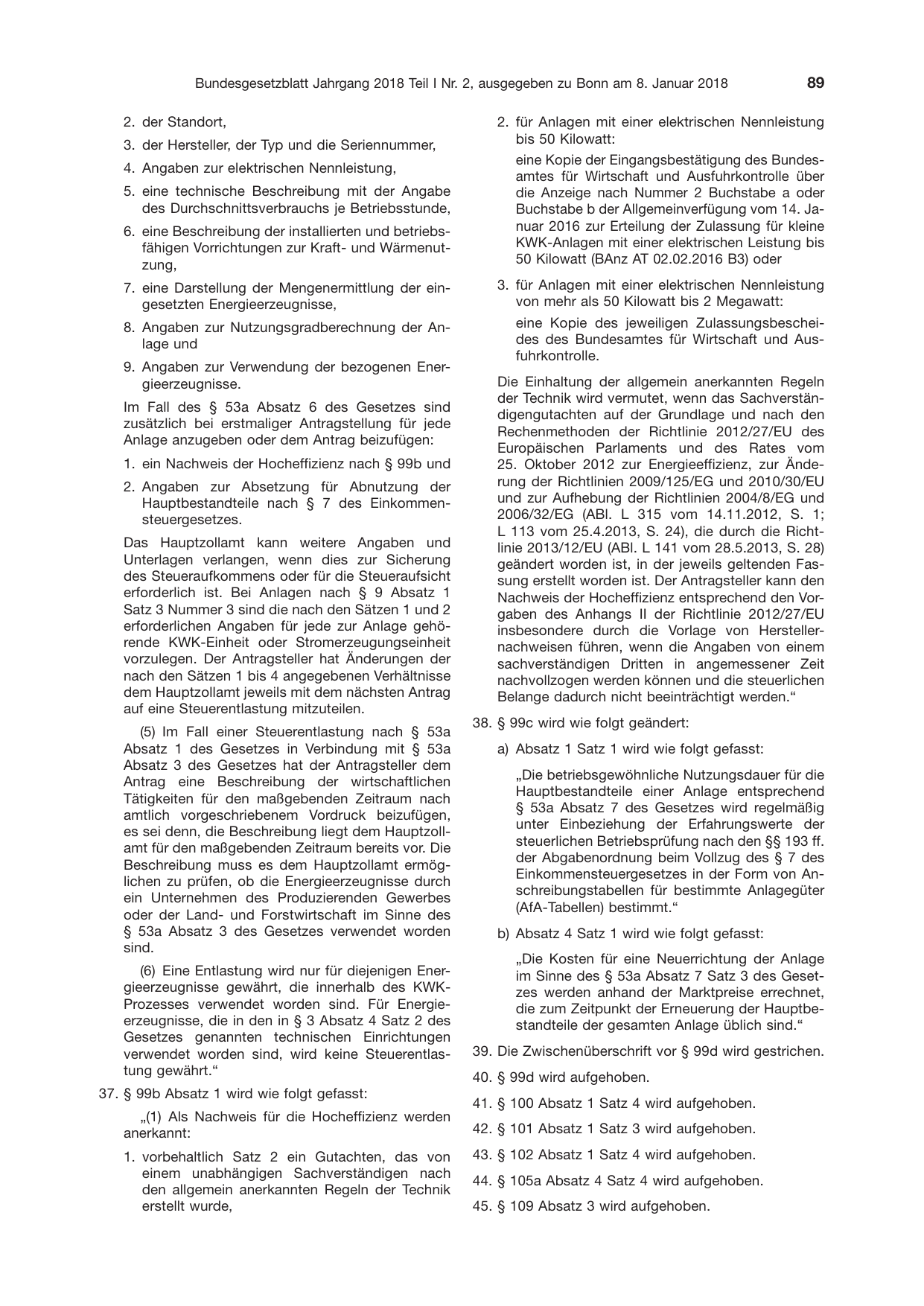 BGBl. 2018, Seite 89 — Originalseite als Abbildung