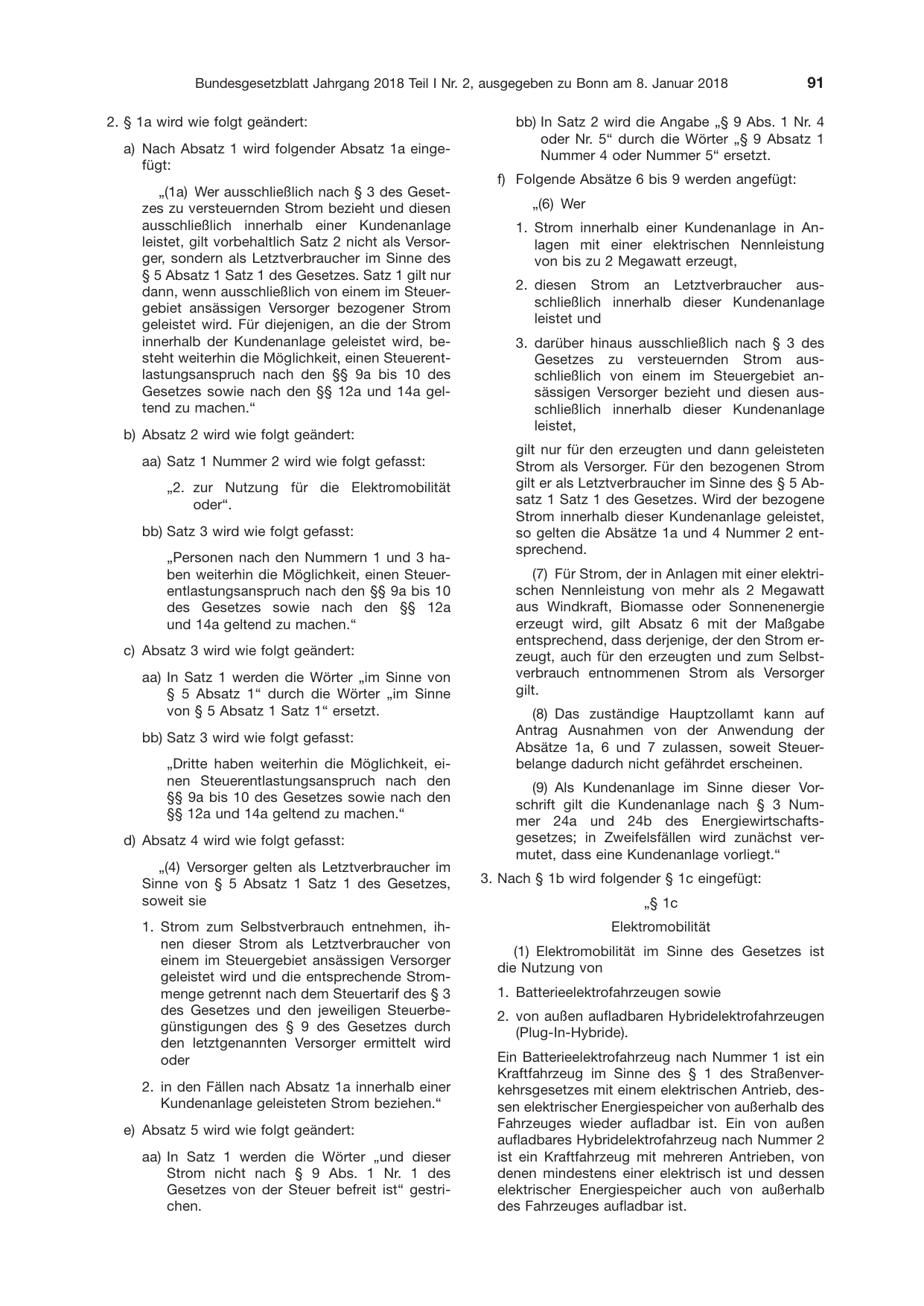 BGBl. 2018, Seite 91 — Originalseite als Abbildung
