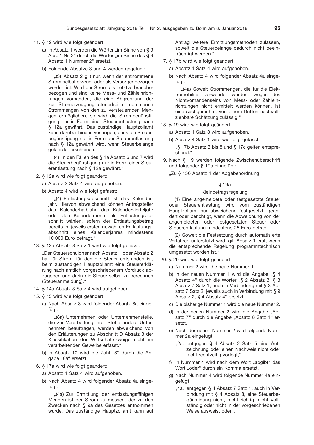BGBl. 2018, Seite 95 — Originalseite als Abbildung