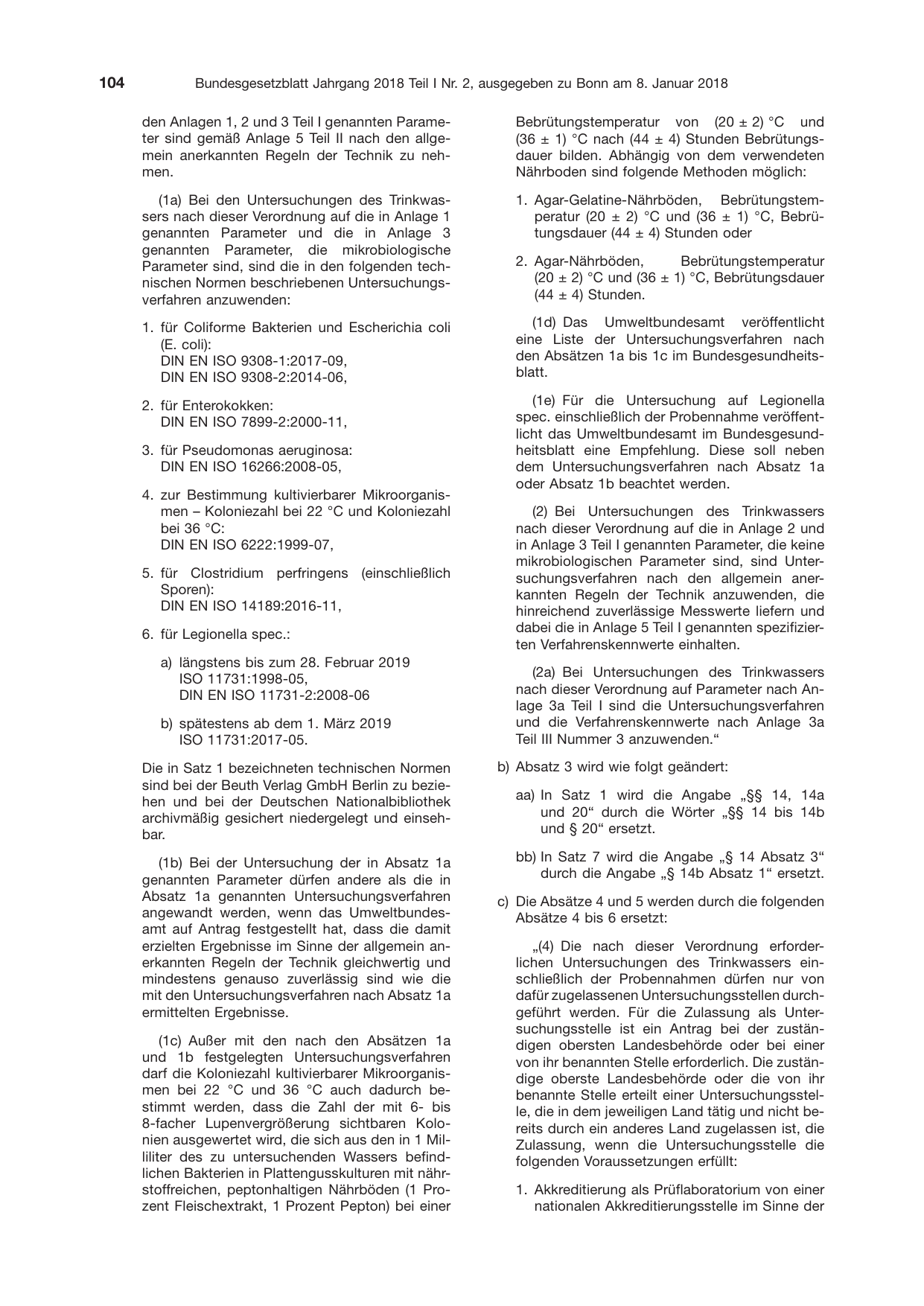 BGBl. 2018, Seite 104 — Originalseite als Abbildung