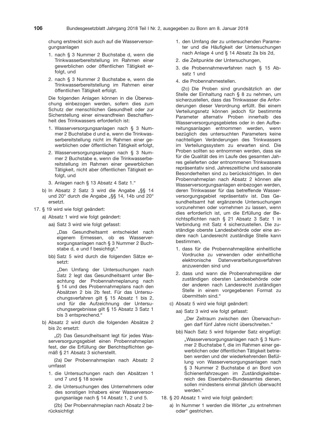 BGBl. 2018, Seite 106 — Originalseite als Abbildung