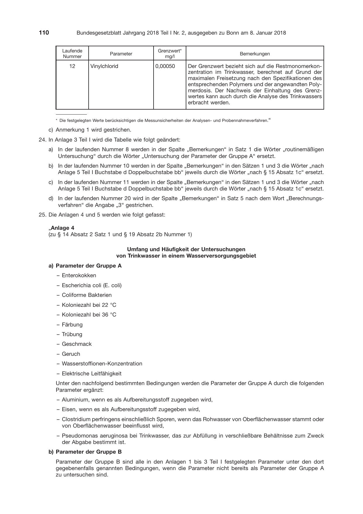 BGBl. 2018, Seite 110 — Originalseite als Abbildung
