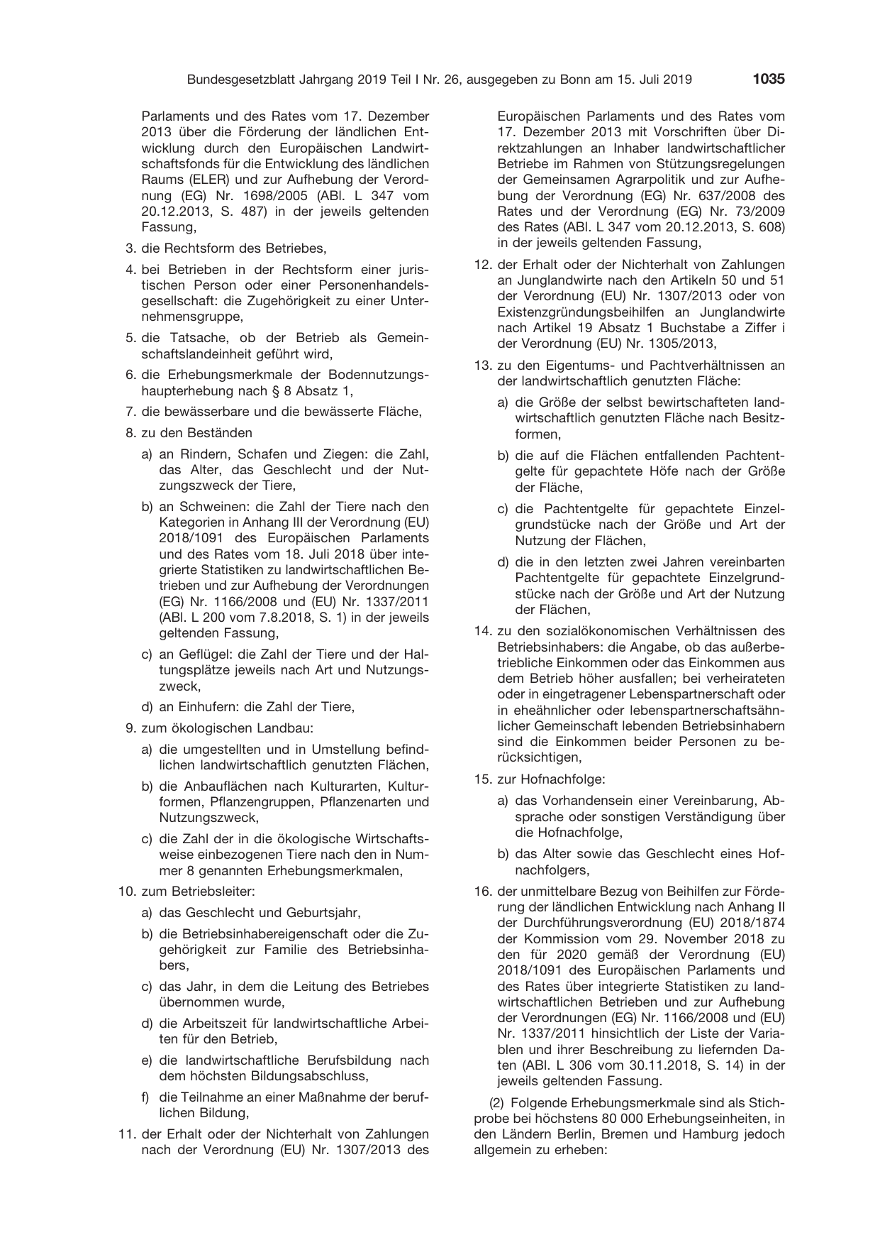 BGBl. 2019, Seite 1035 — Originalseite als Abbildung