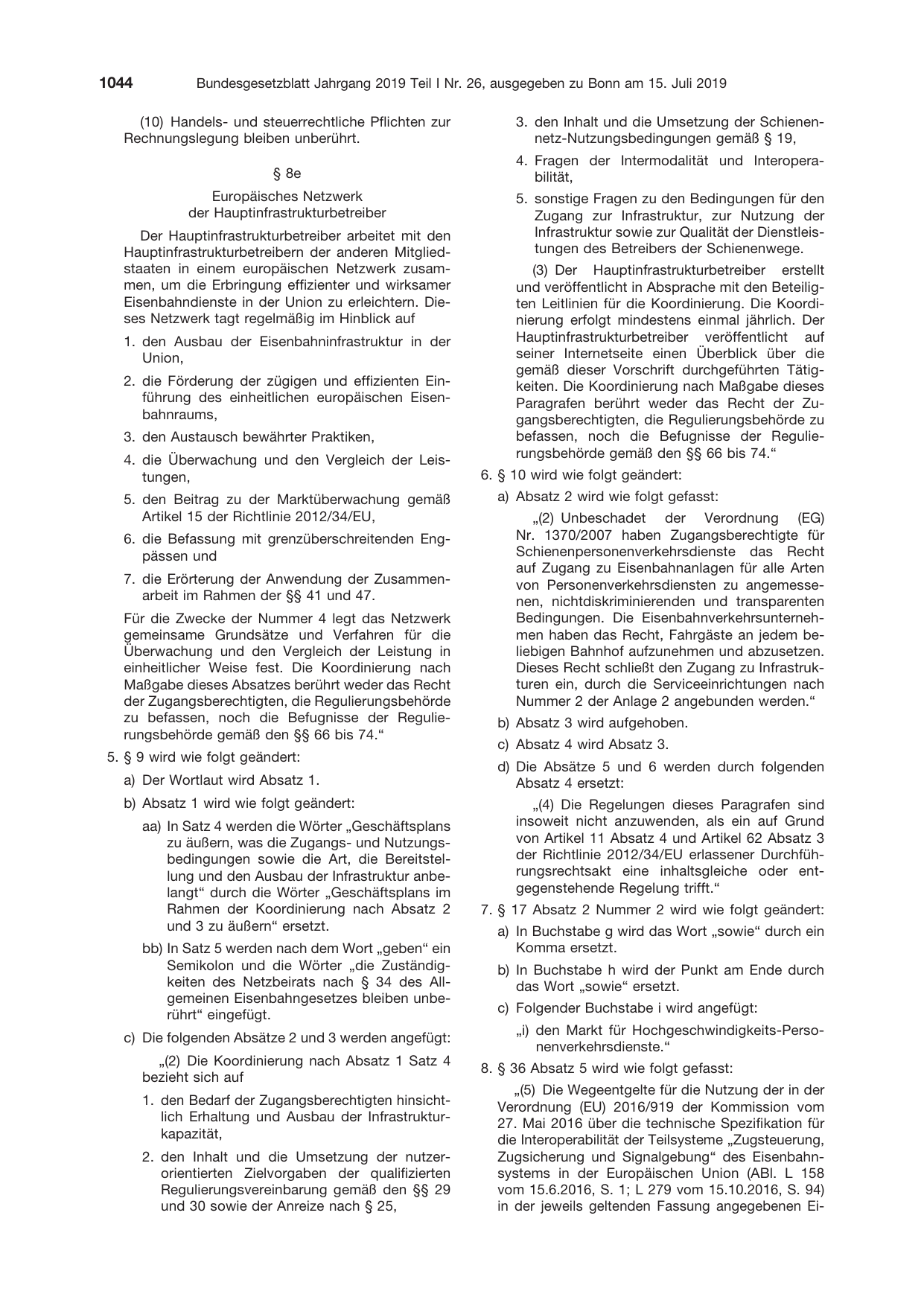BGBl. 2019, Seite 1044 — Originalseite als Abbildung