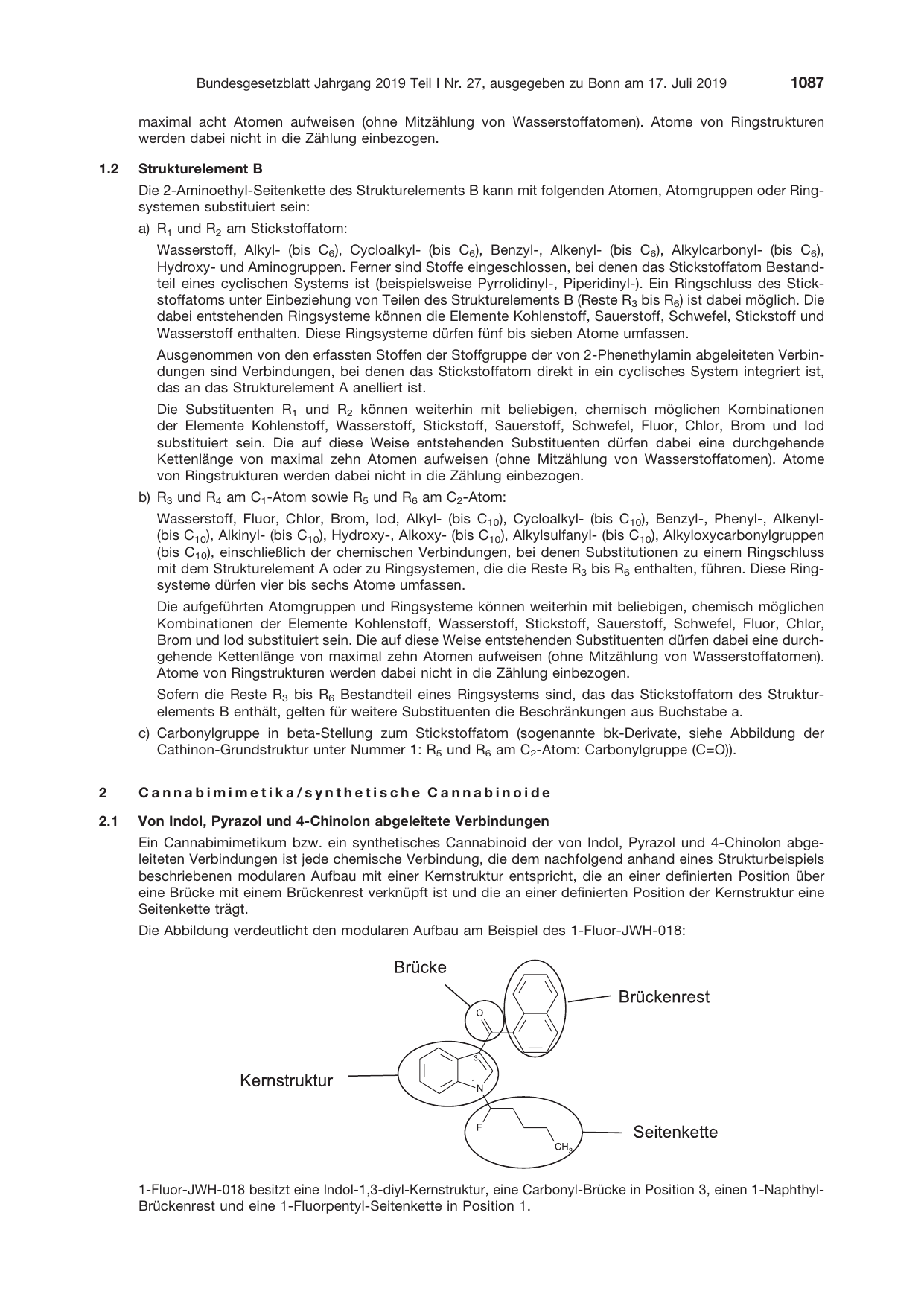 BGBl. 2019, Seite 1087 — Originalseite als Abbildung